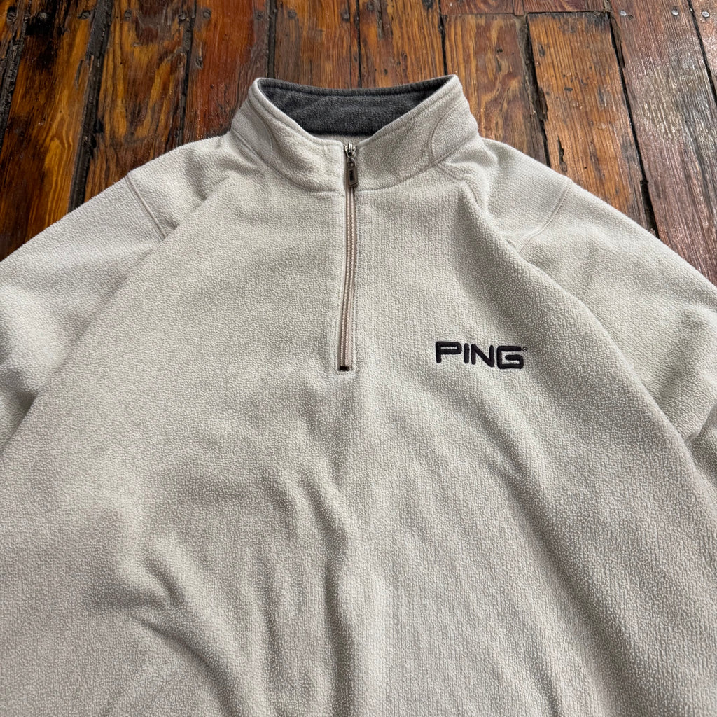 Vintage Ping Quarter Zip Fleece Jacket Sz L