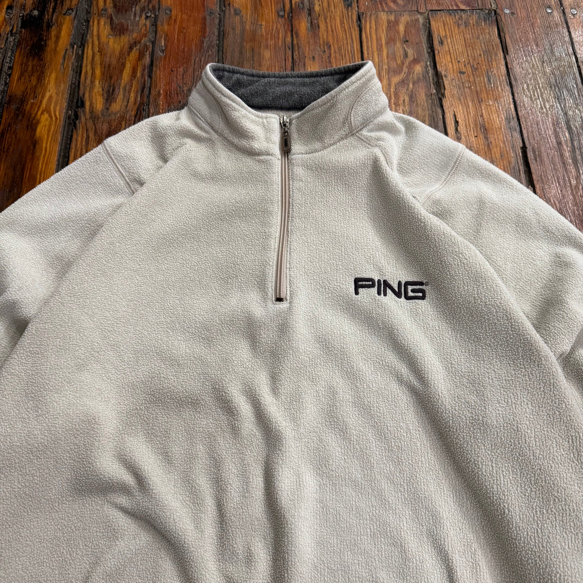 Vintage Ping Quarter Zip Fleece Jacket Sz L