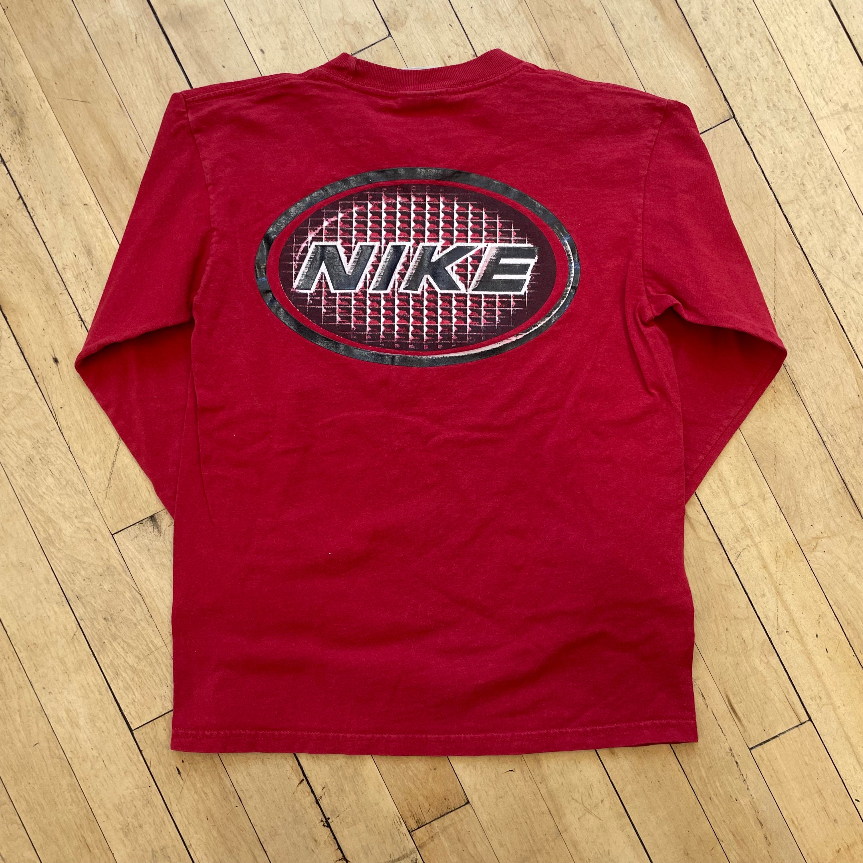 Vintage Red Center Logo Nike Long sleeve T-shirt Sz S