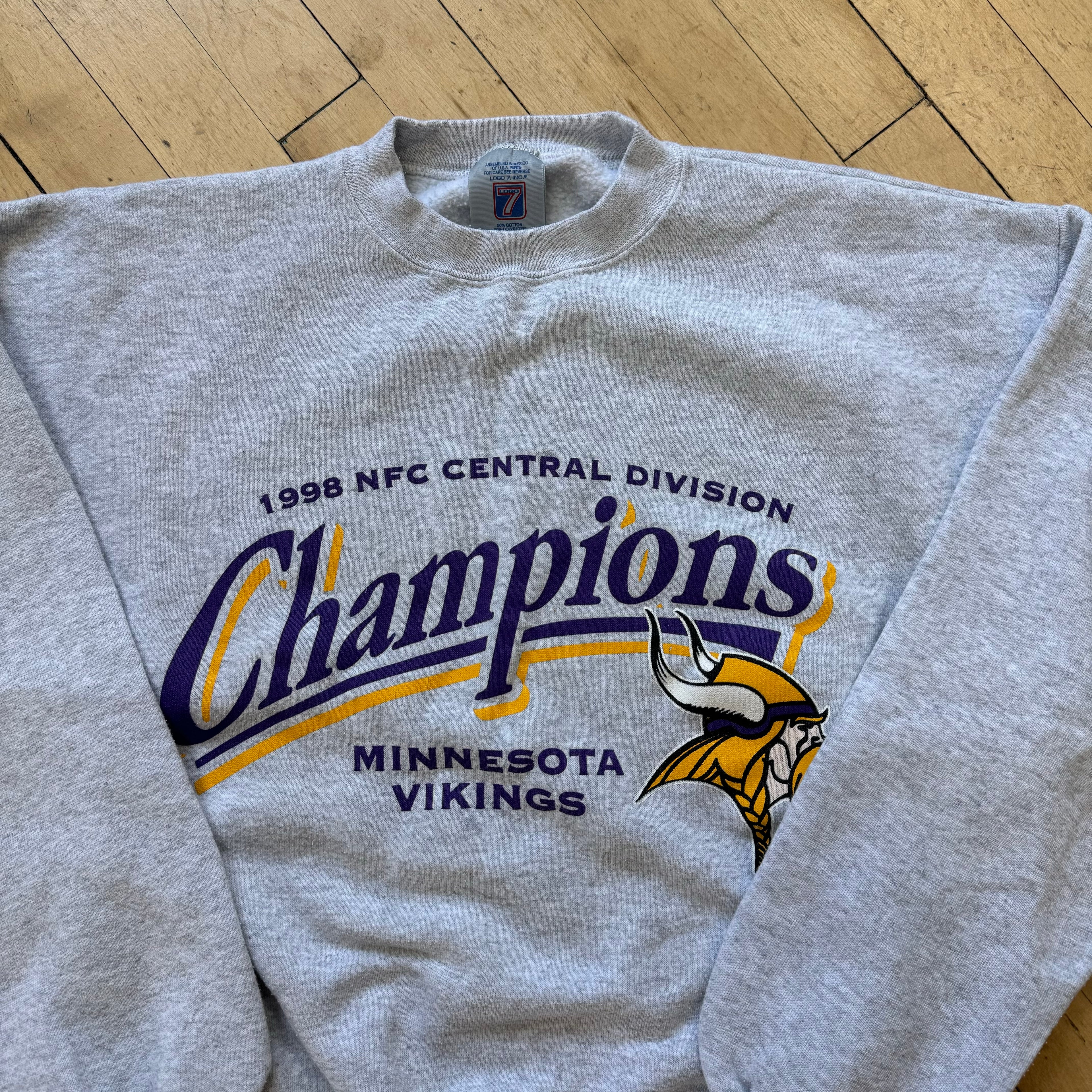 Vintage Minnesota Vikings NFC Champions CrewNeck Sz L