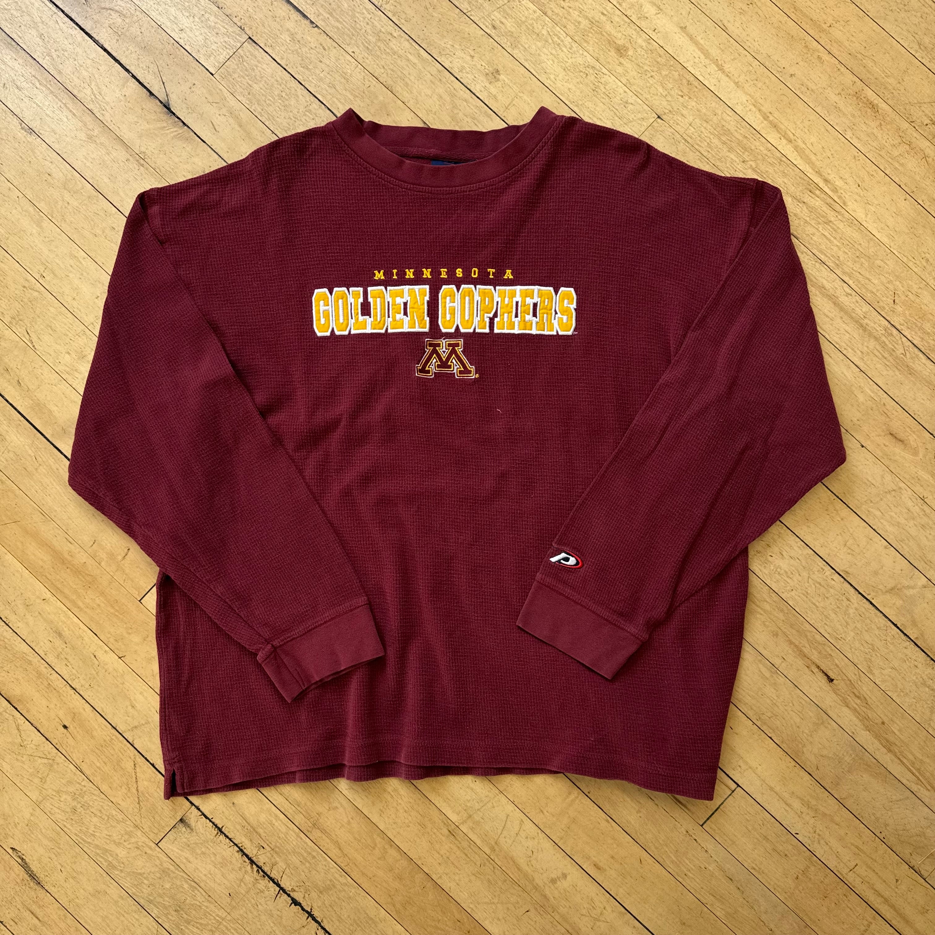 Vintage Minnesota Gophers SpellOut Long Sleeve T-shirt Sz XL
