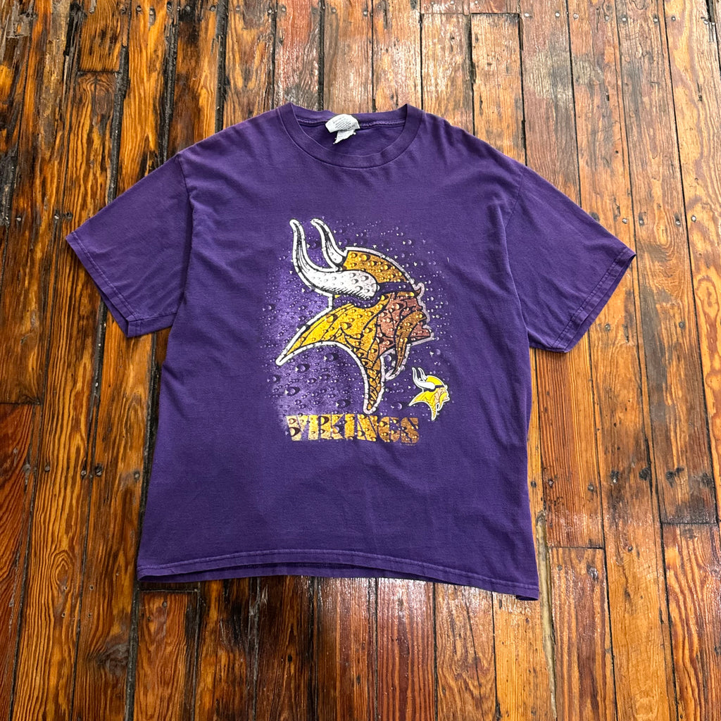 Vintage Minnesota Vikings Rain Drop T-shirt Sz XL