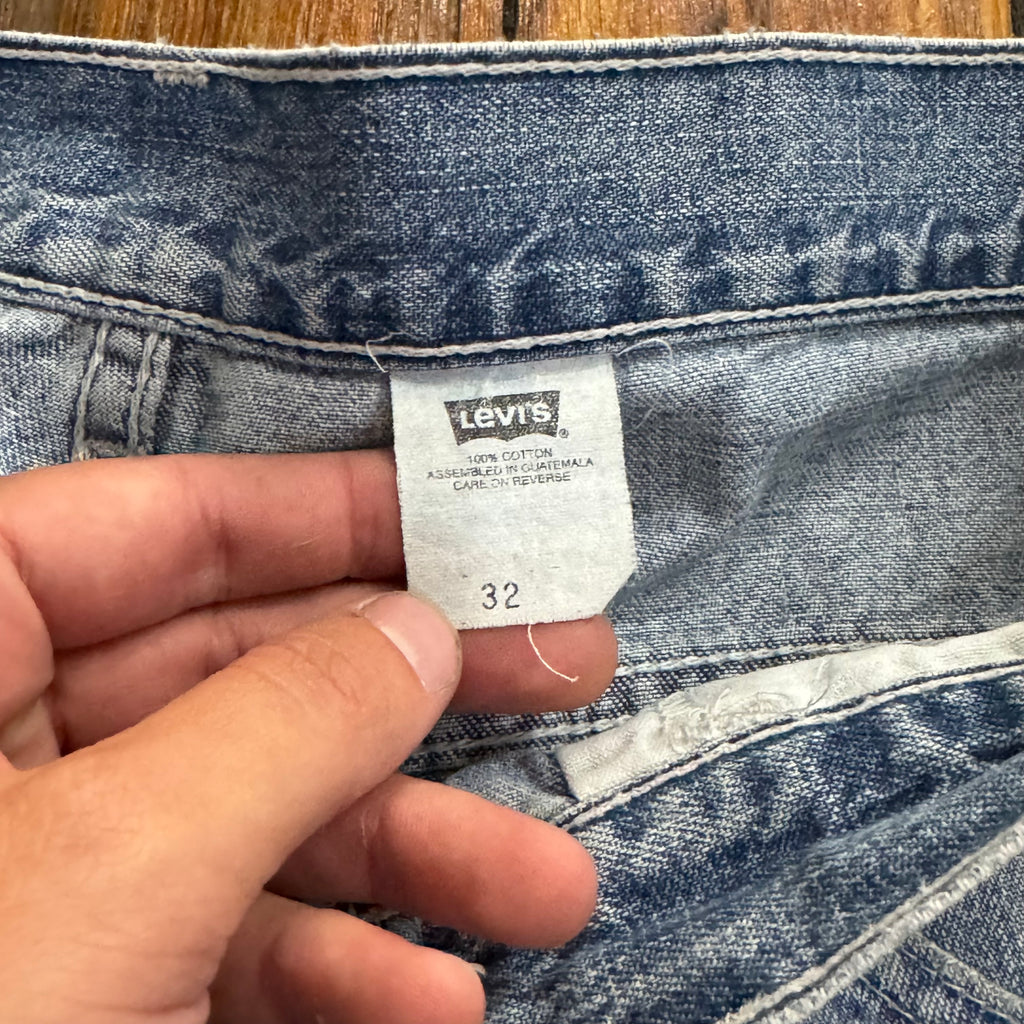 Vintage Thrashed Levi’s Denim Jean Shorts Sz 32