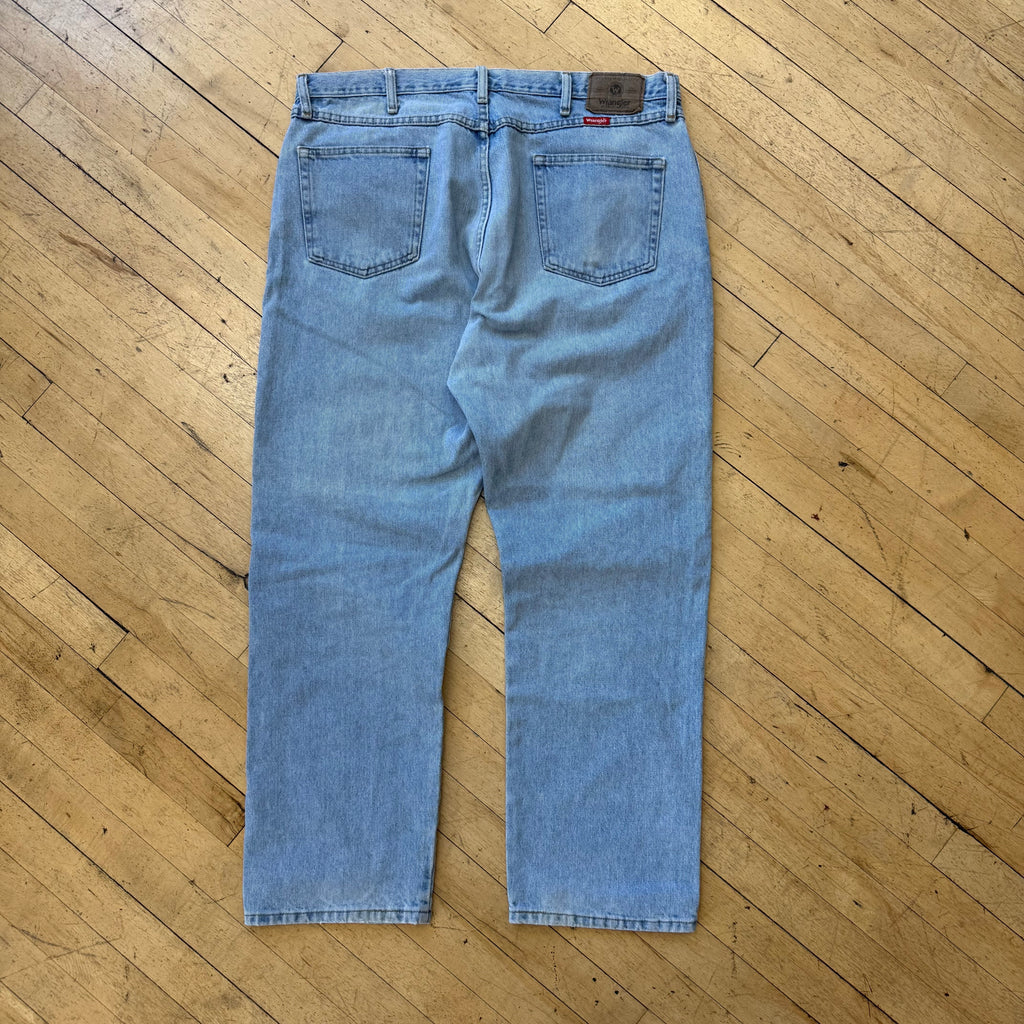 Vintage Light Wash Wrangler Denim Jeans Sz 40x30