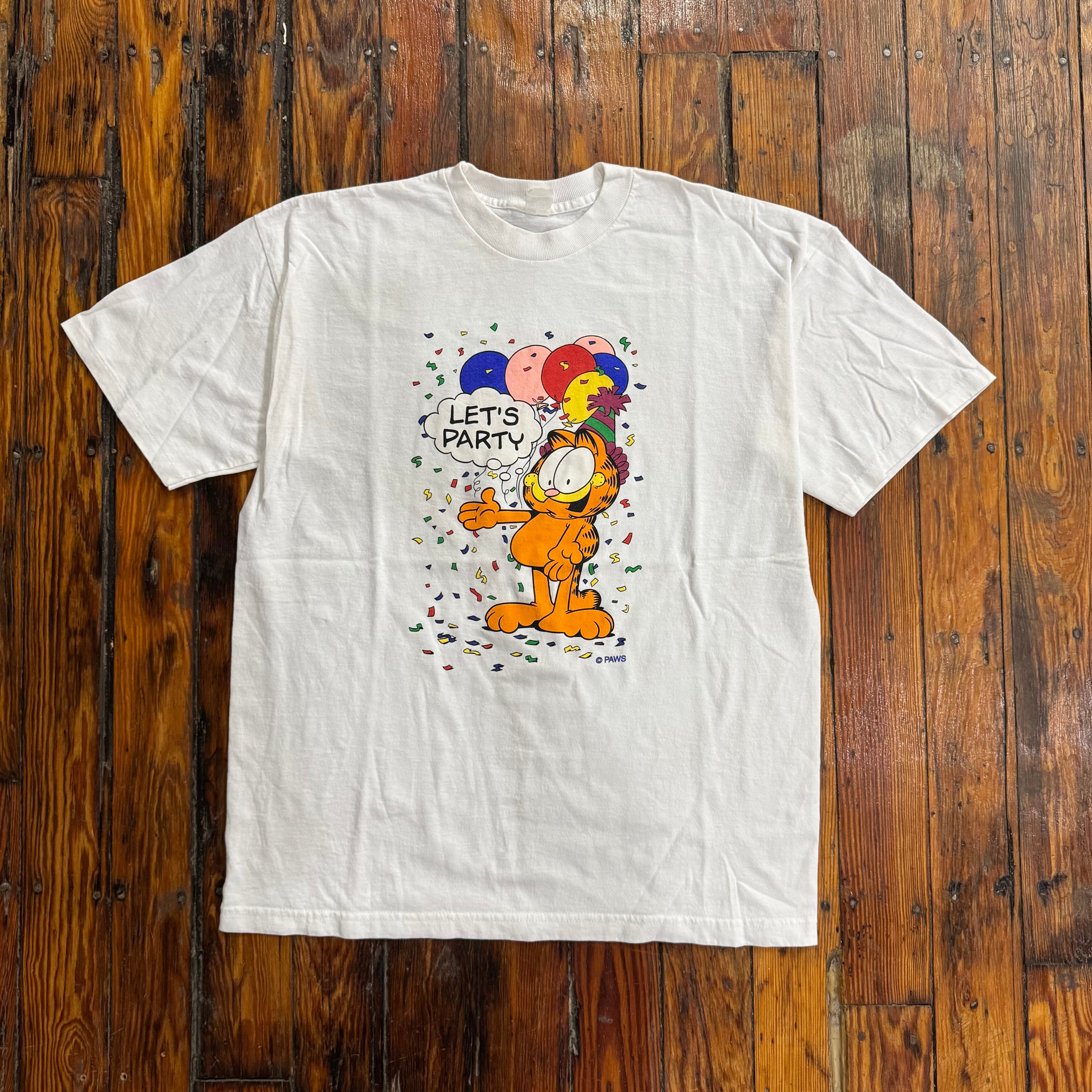 Vintage Garfield Let’s Party T-shirt Sz L