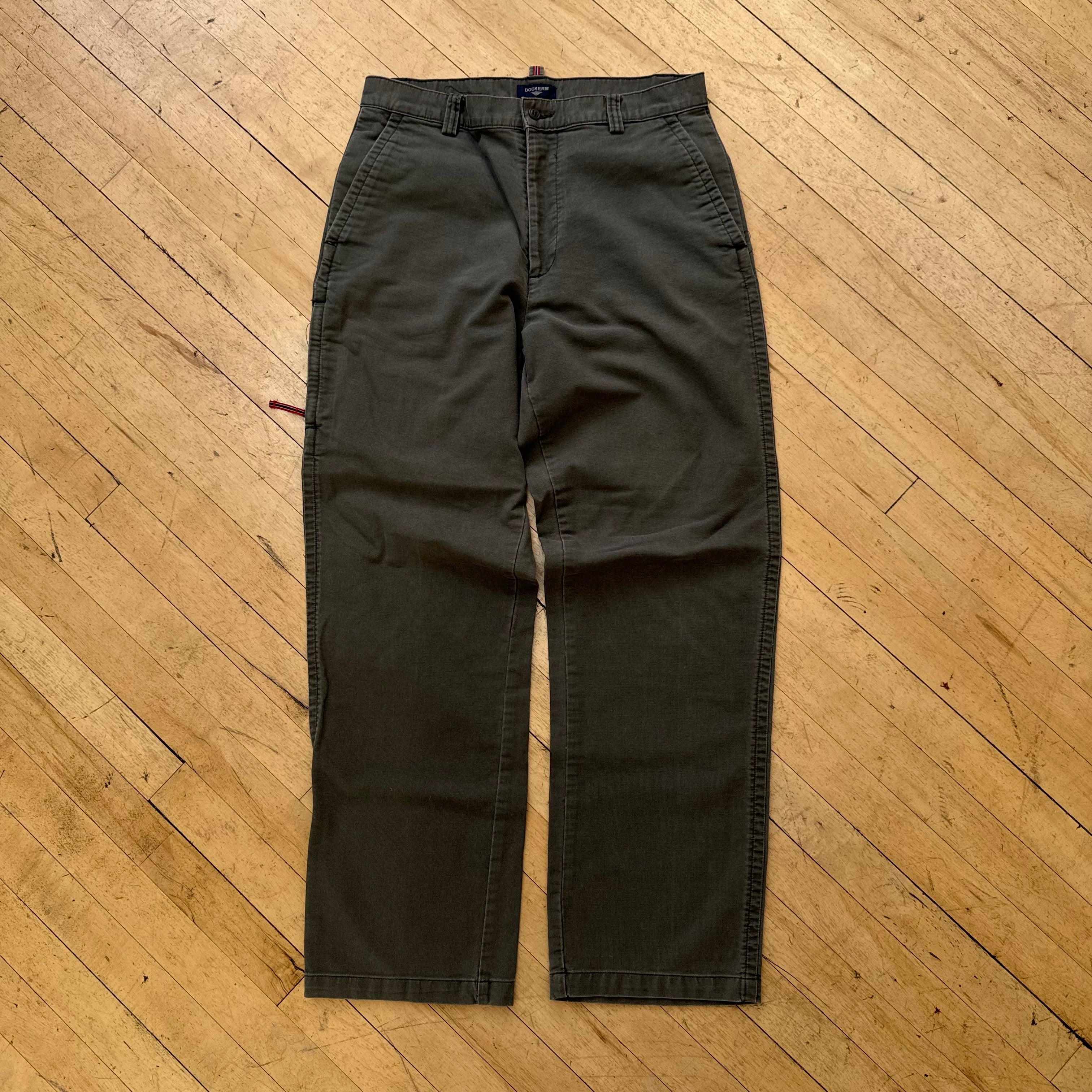 Vintage Olive Dockers Khaki Pants Sz 34x34