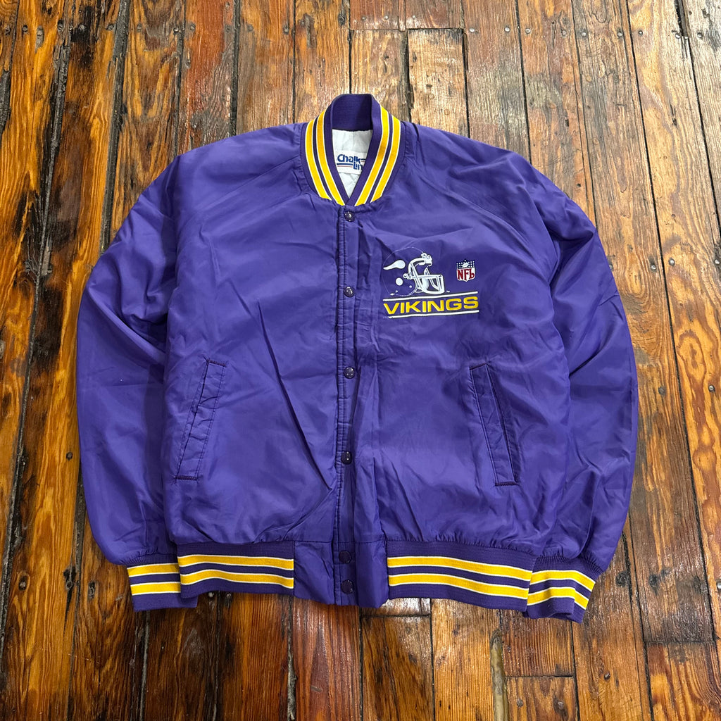 Vintage Minnesota Vikings Bomber Jacket Sz L