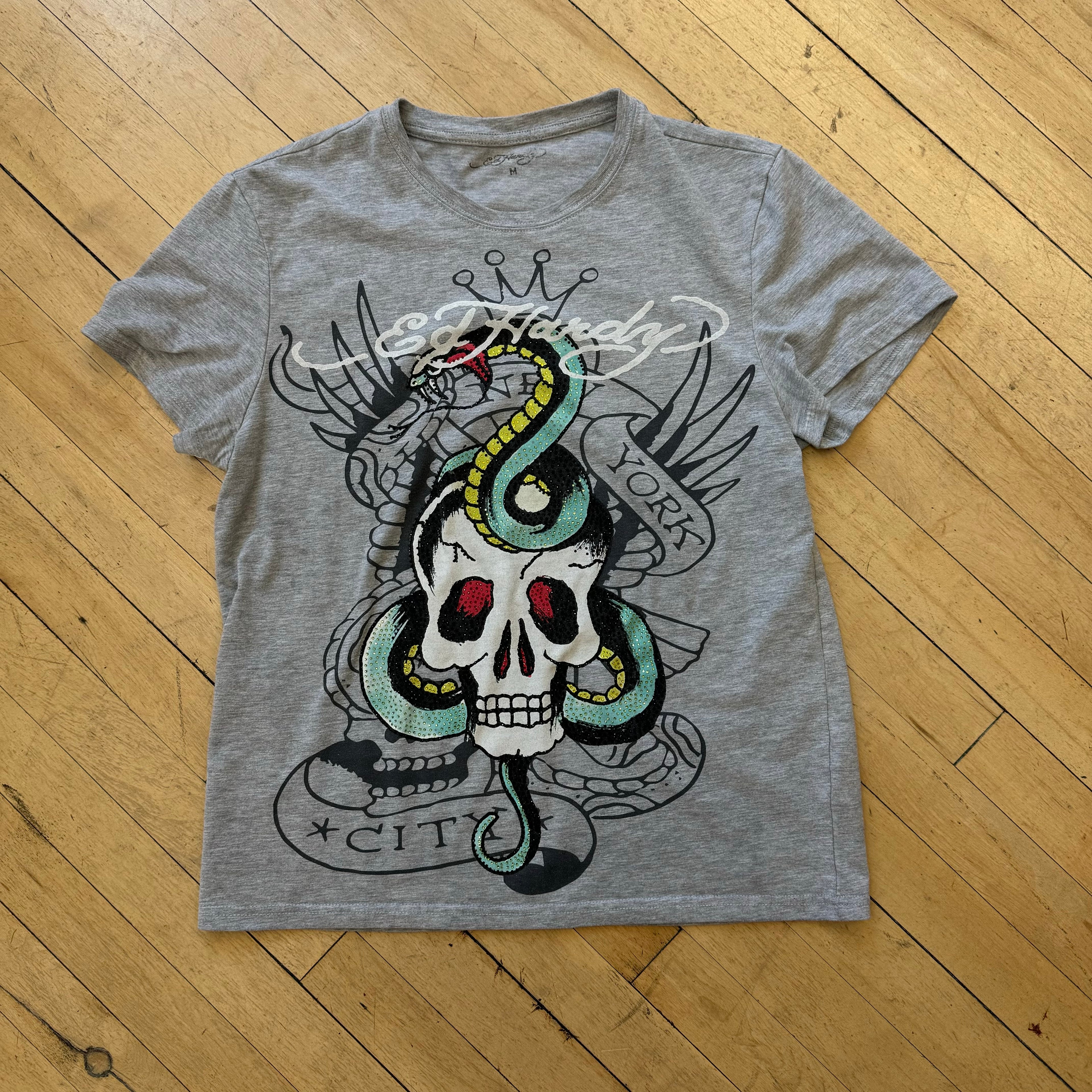 Y2K Ed Hardy Designs T-shirt Sz M