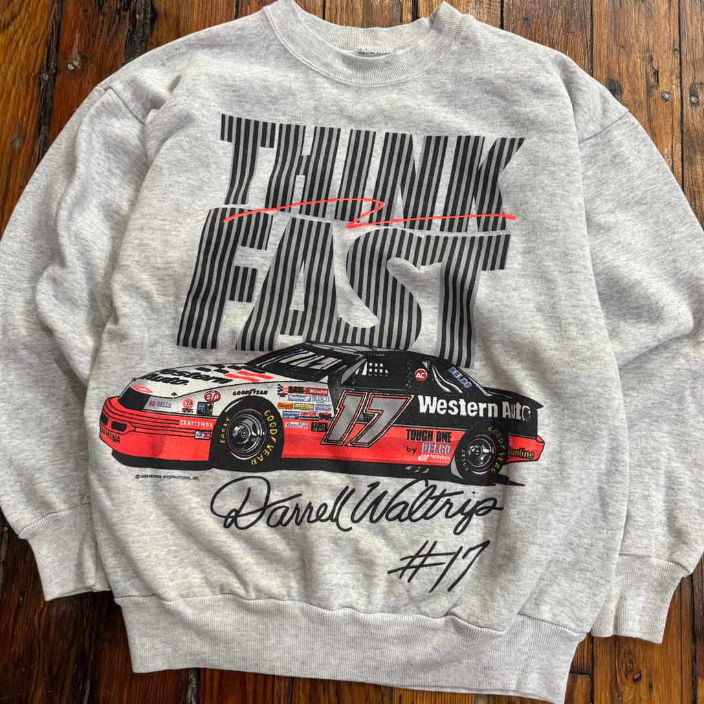 Vintage Think Fast Darrell Nascar Crewneck Sz S