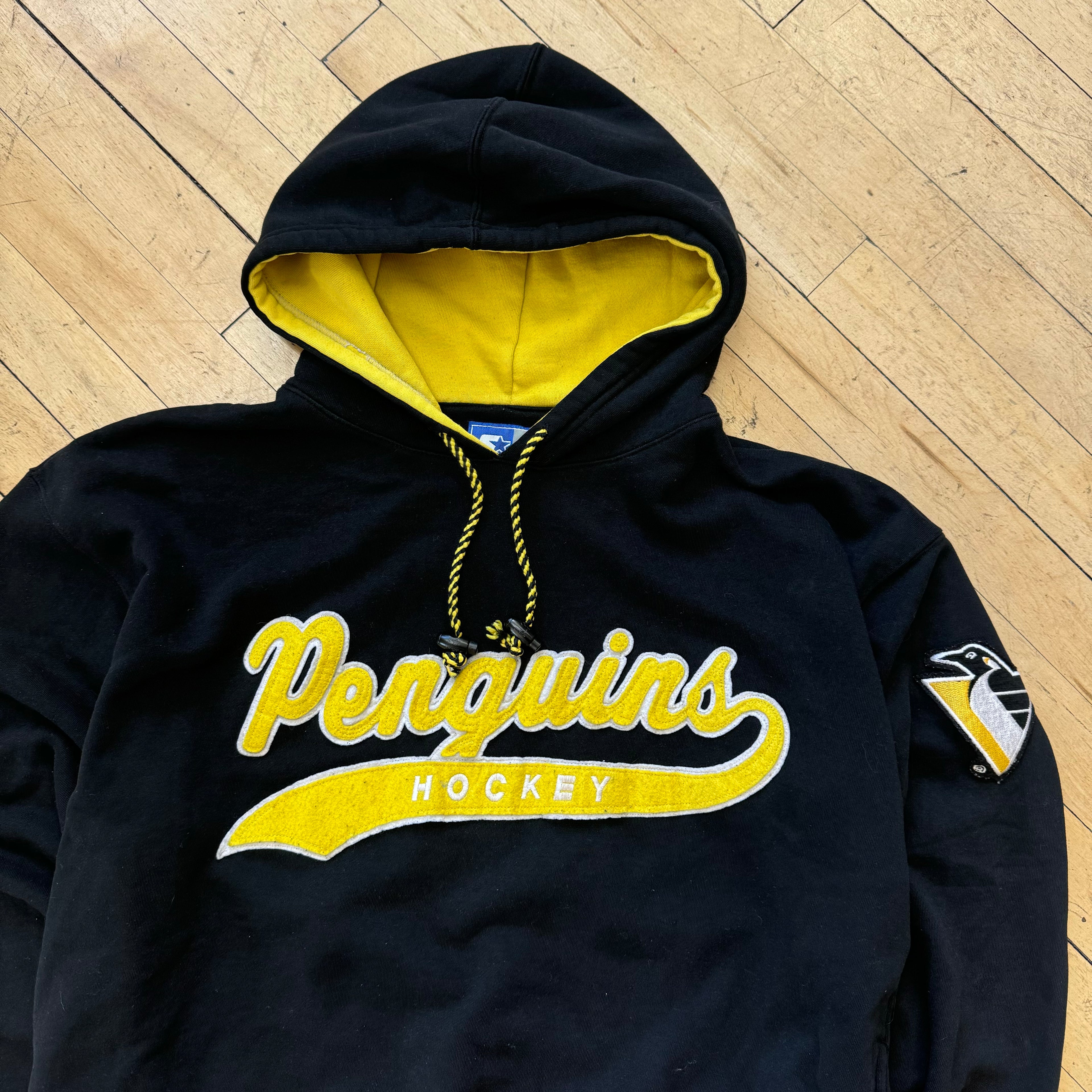 Vintage Starter NHL Penguins Hockey Hoodie Sz L