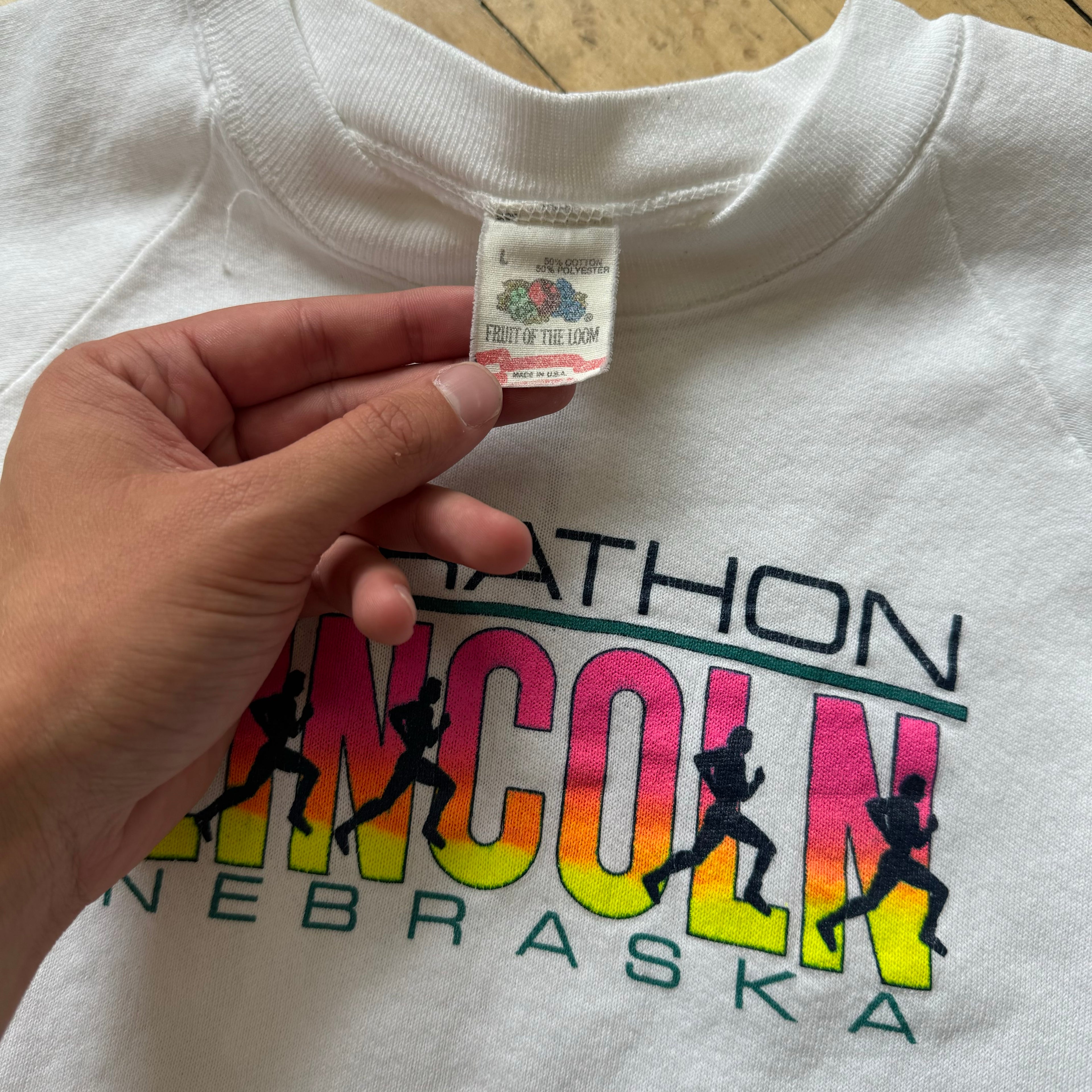 Vintage Lincoln Nebraska Marathon CrewNeck Sz M