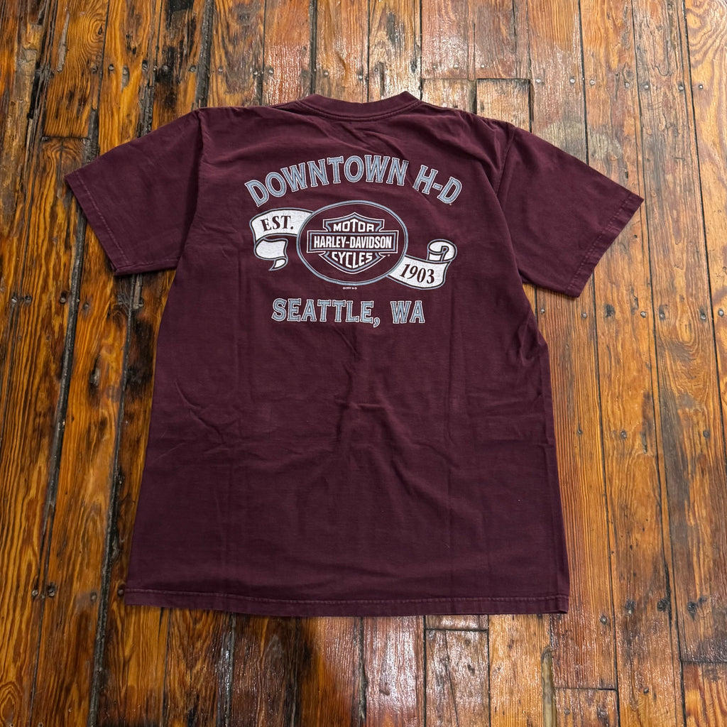 Vintage Harley Davidson Seattle Washington T-shirt Sz XL