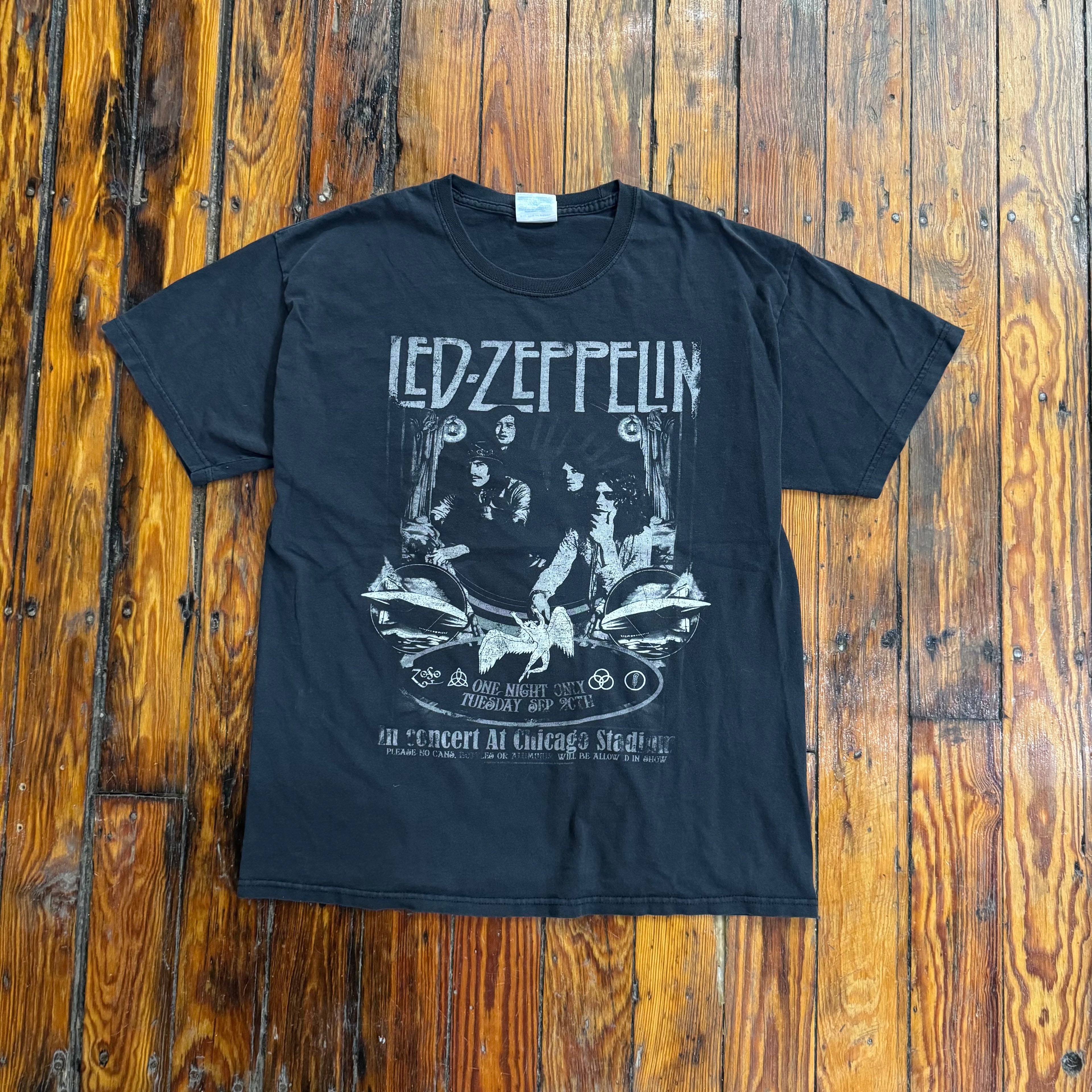 Y2K LED Zeppelin Concert T-shirt Sz L