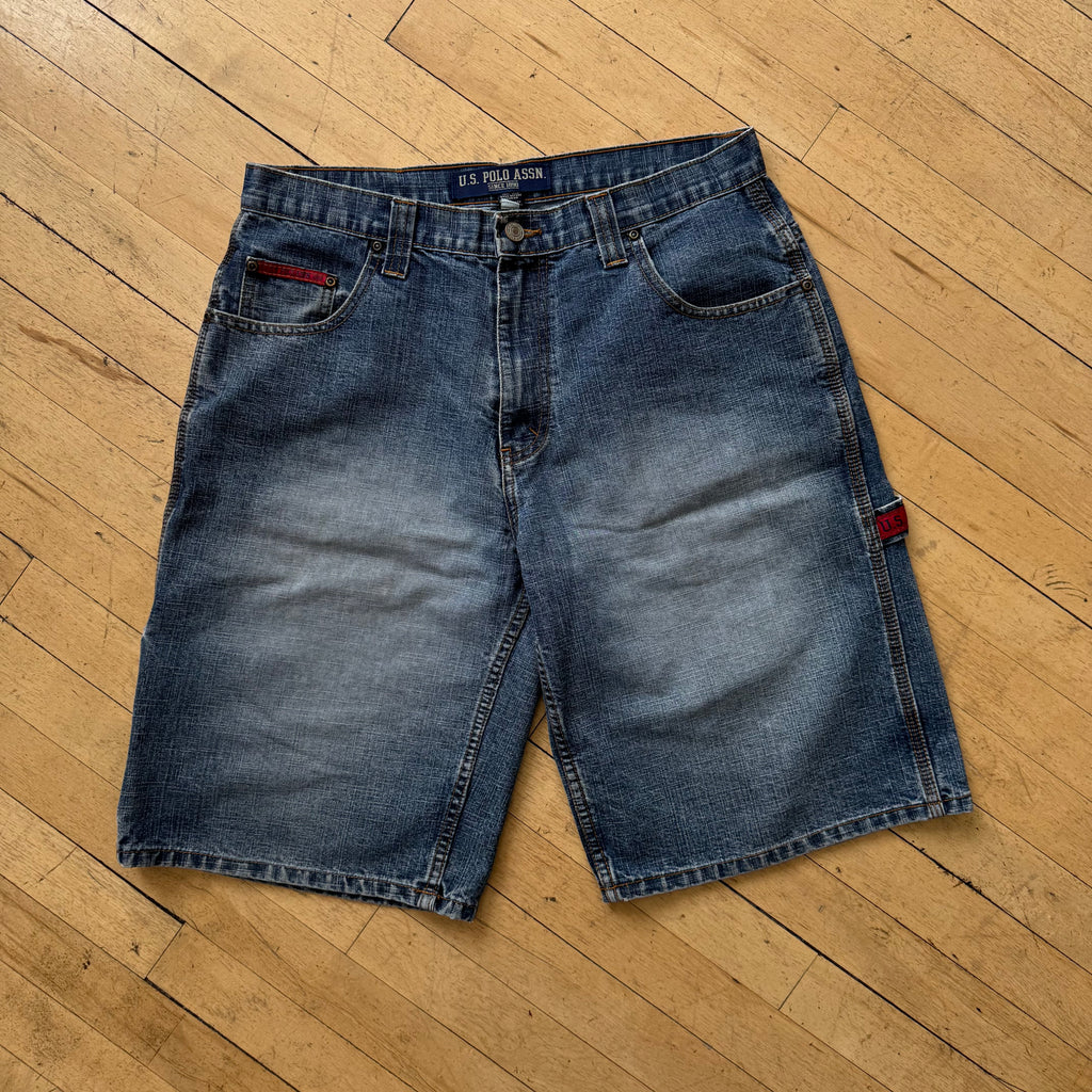 Vintage US Polo ASSN Denim Jean Shorts Sz 34