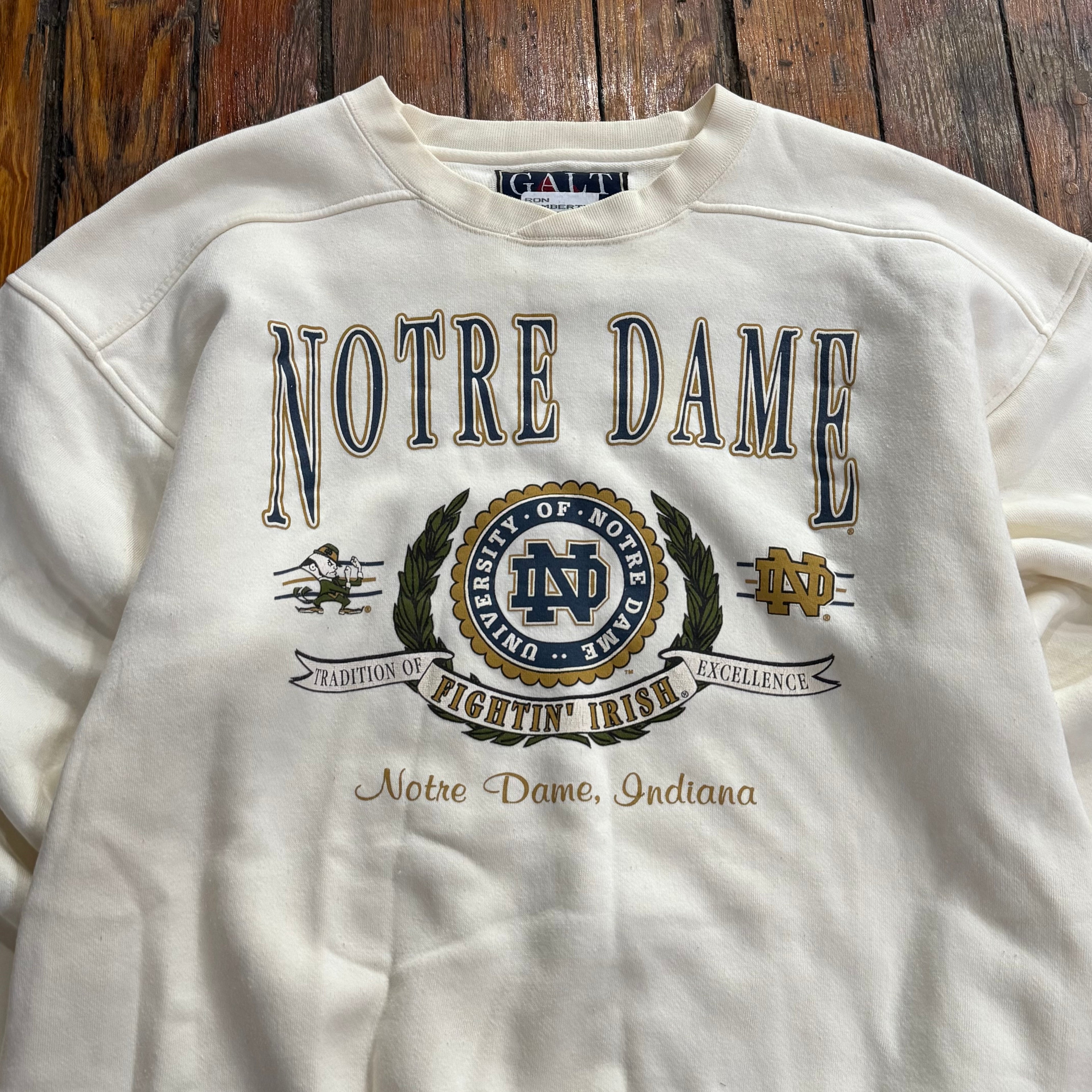 Vintage Notre Dame University CrewNeck Sz L