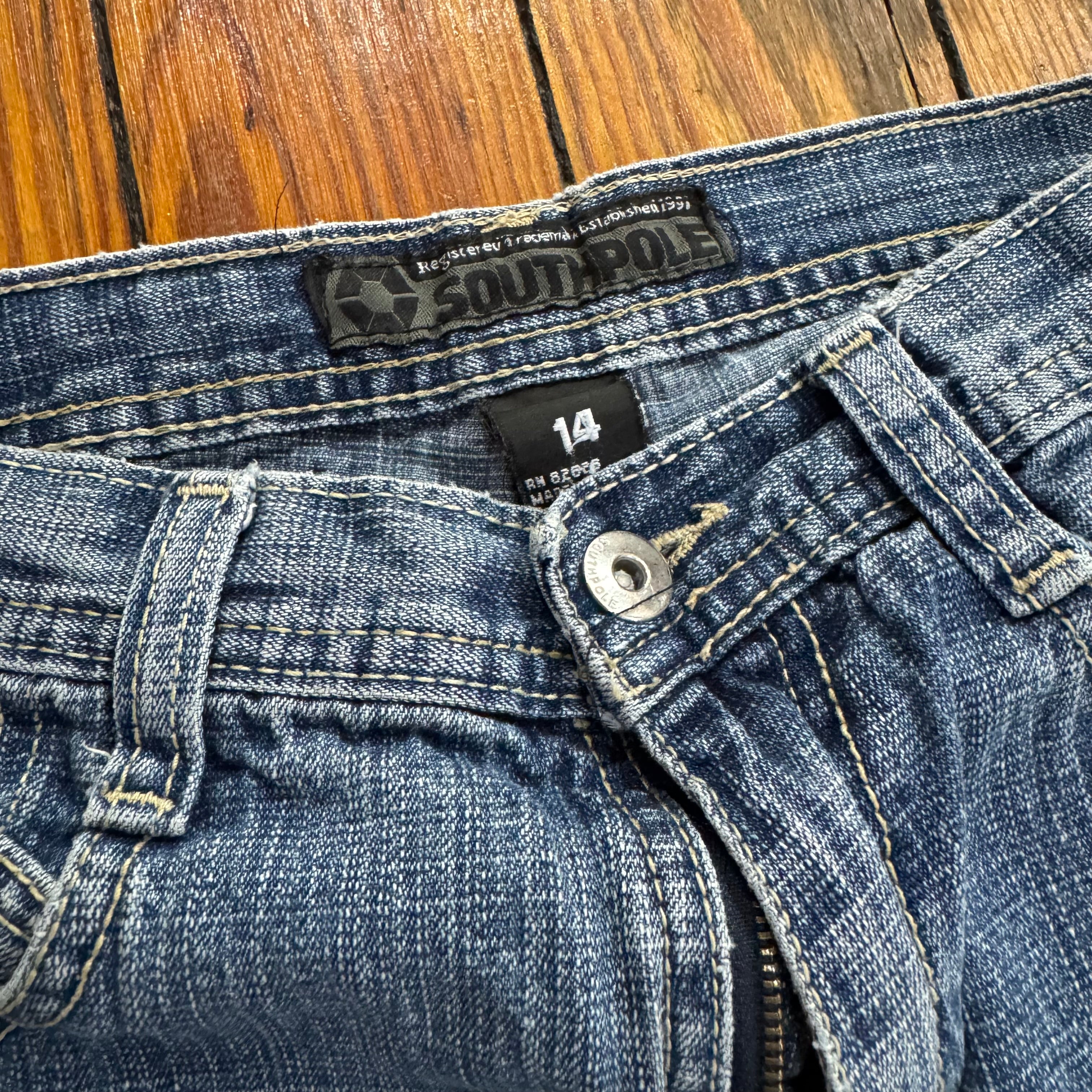 Y2K Baggy SouthPole Denim Jeans Sz 14
