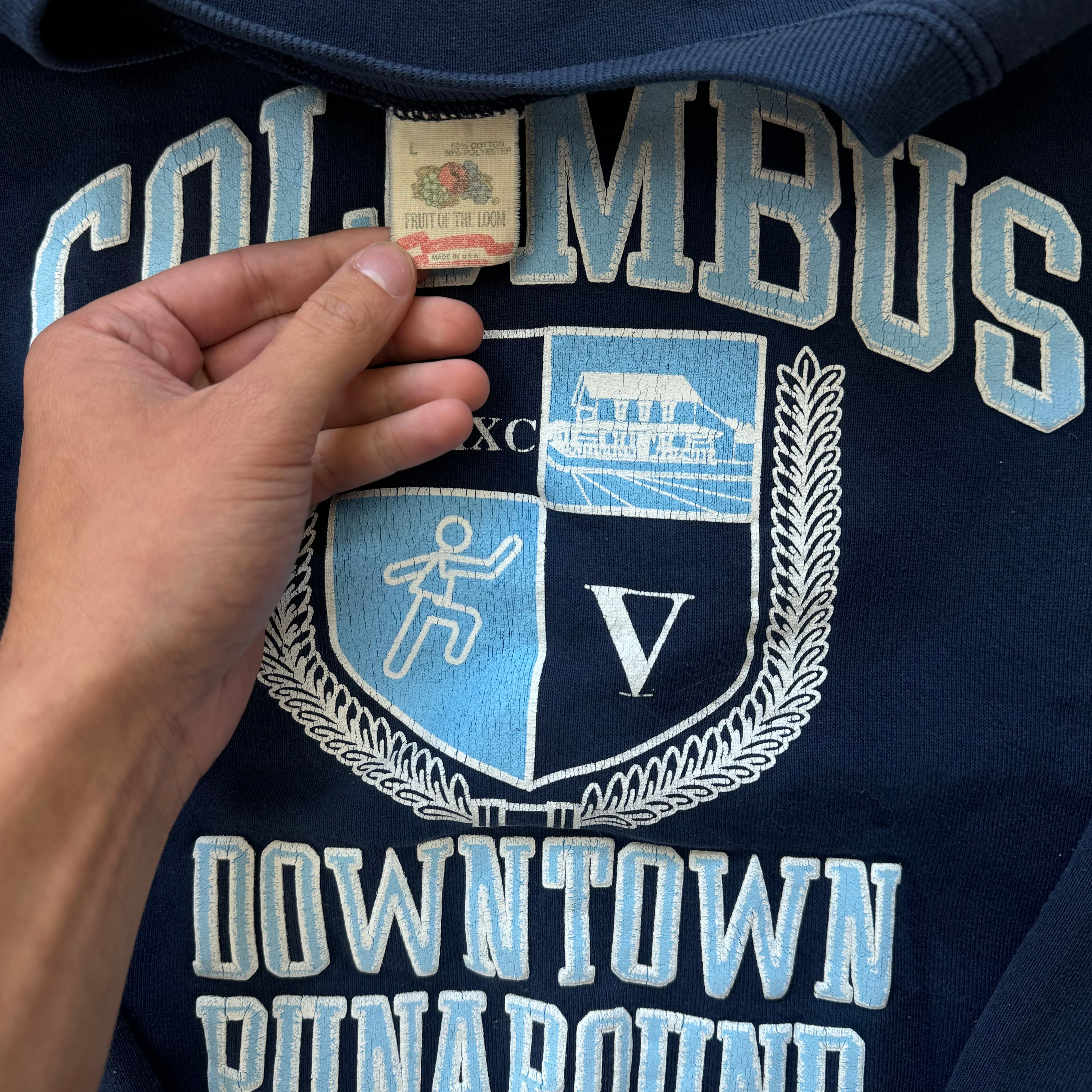 Vintage Columbus Runaround CrewNeck Sz L