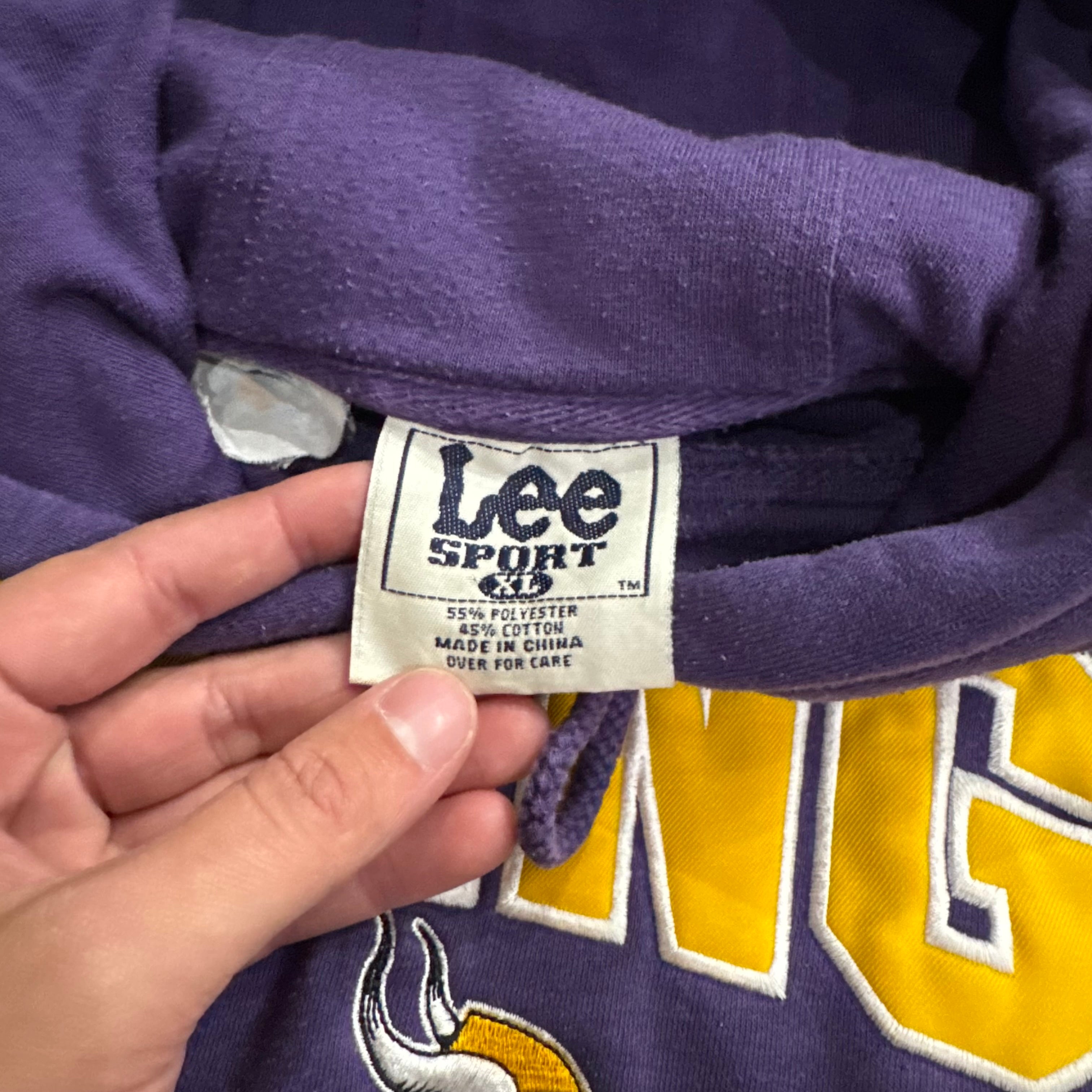 Vintage Lee Sports Minnesota Vikings Hoodie Sz XL