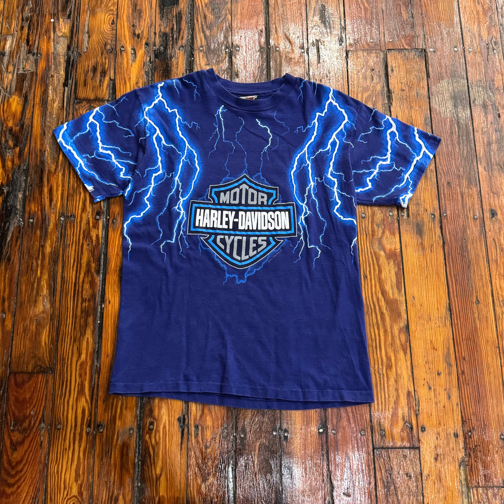 Vintage Harley Davidson Lighting Logo T-shirt Sz M