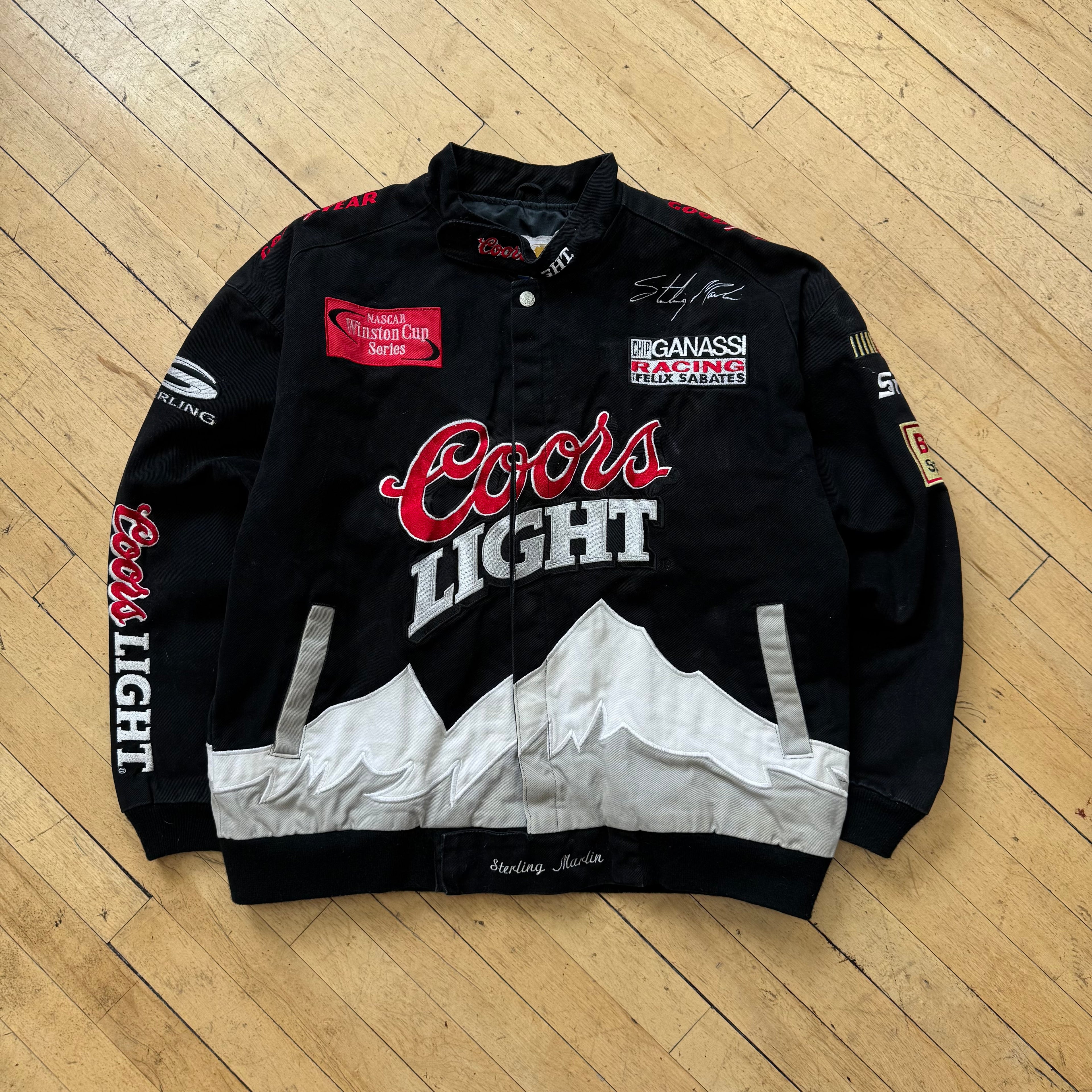 Vintage NASCAR Coors Light Jeff Hamilton Jacket Sz L