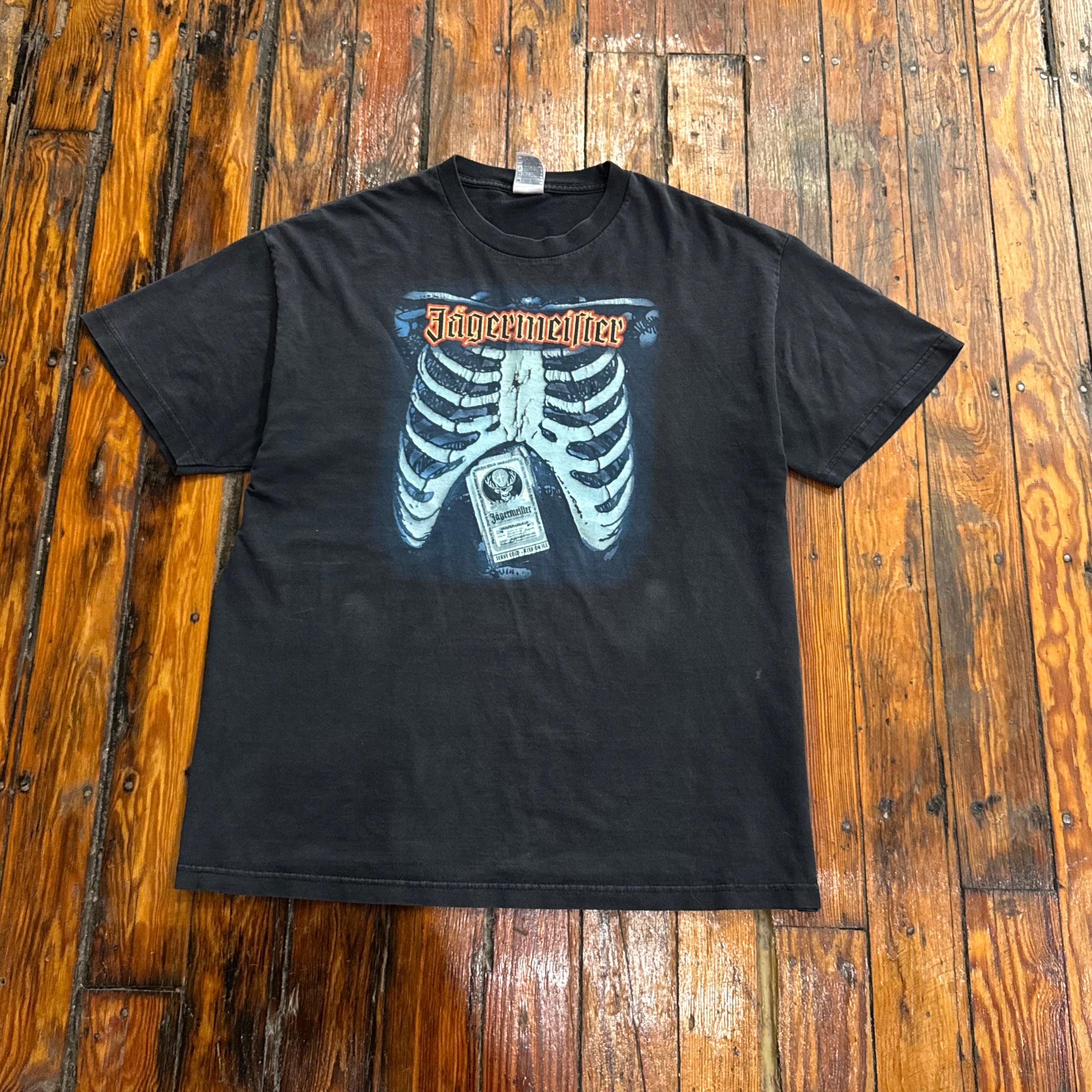Vintage Jagermeister Skeleton T-shirt Sz XL