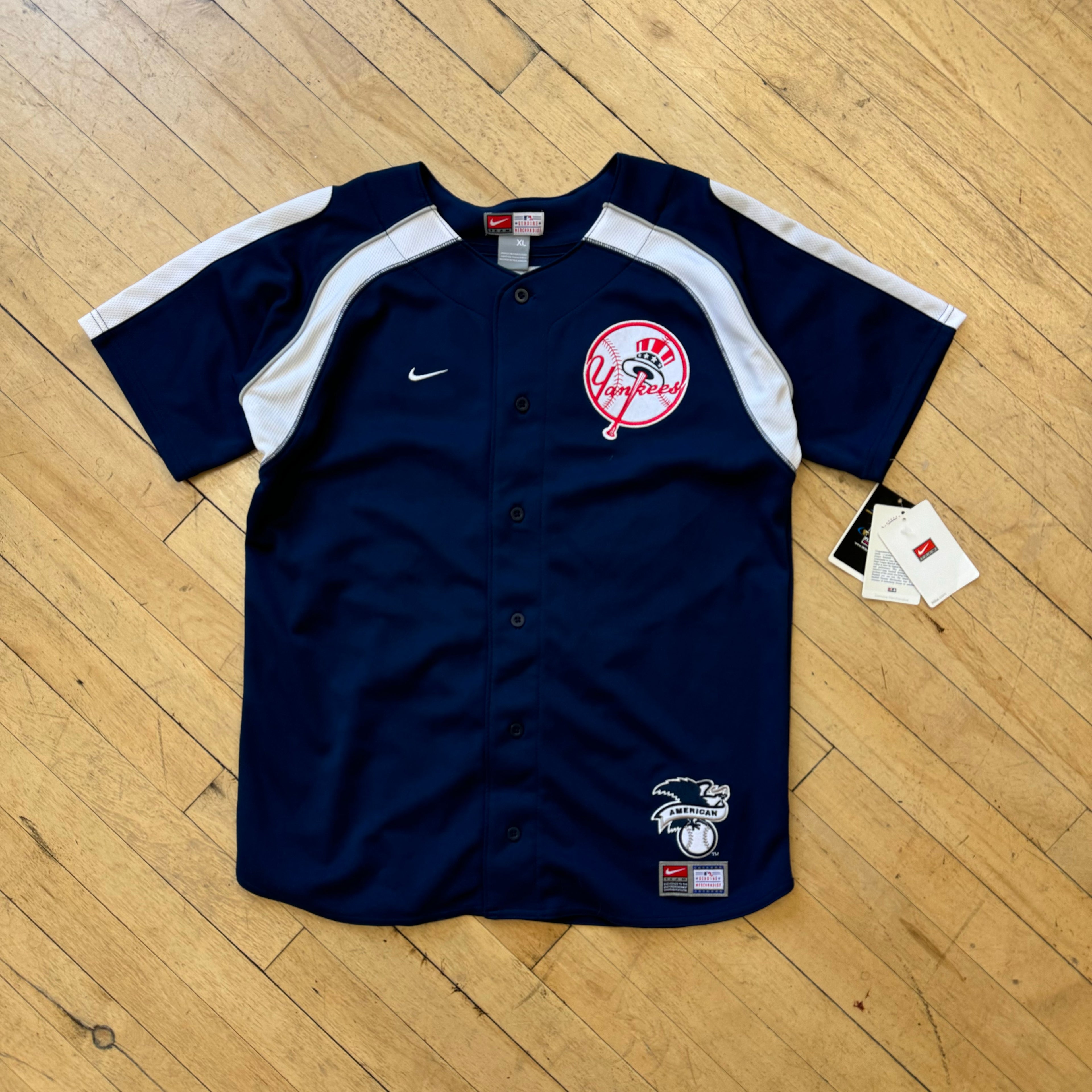 Vintage Nike New York Yankees “Hughes” Jersey Sz YTH XL