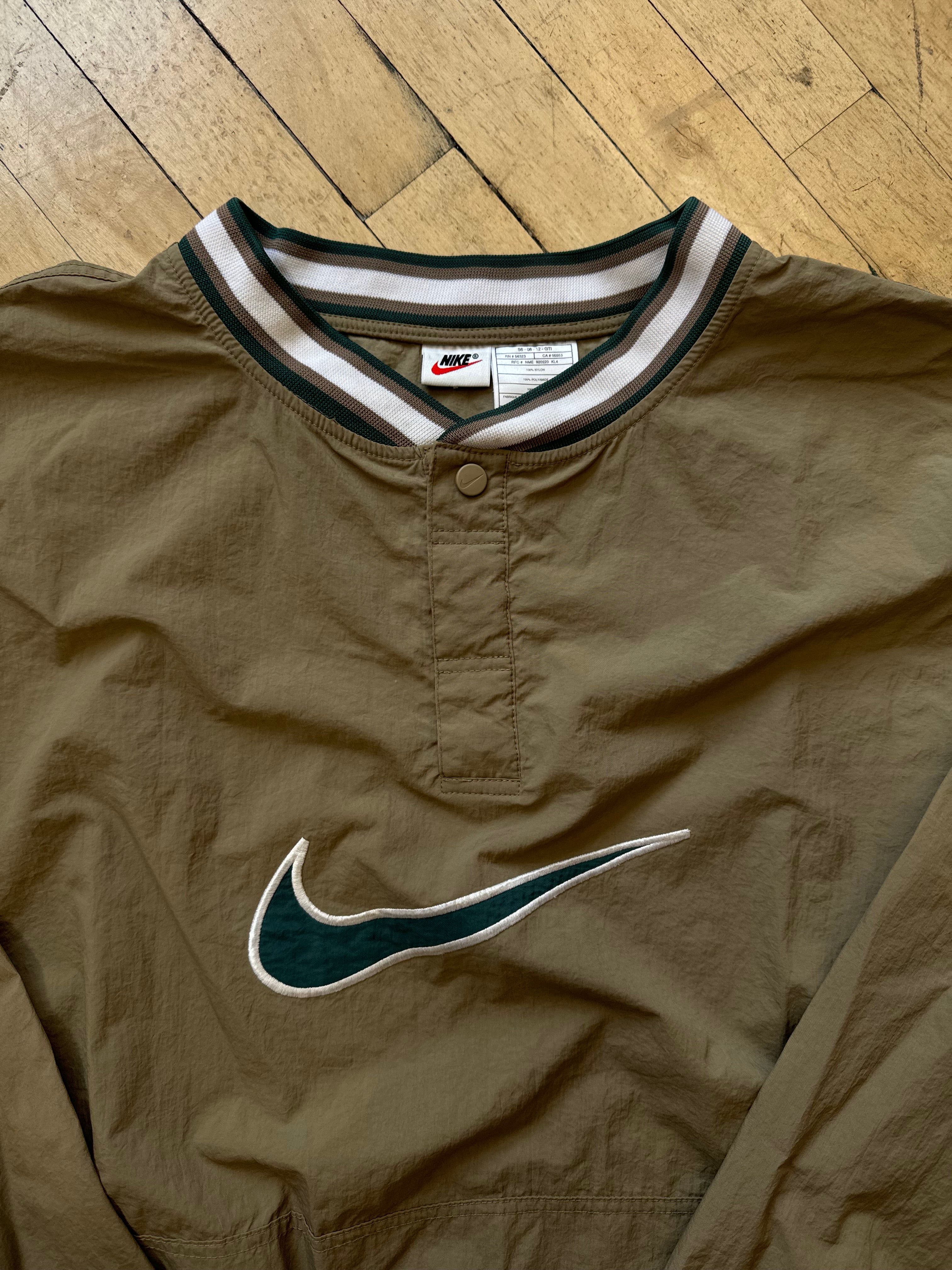 Vintage Big Swoosh Nike Pullover Windbreaker Jacket Sz XXL