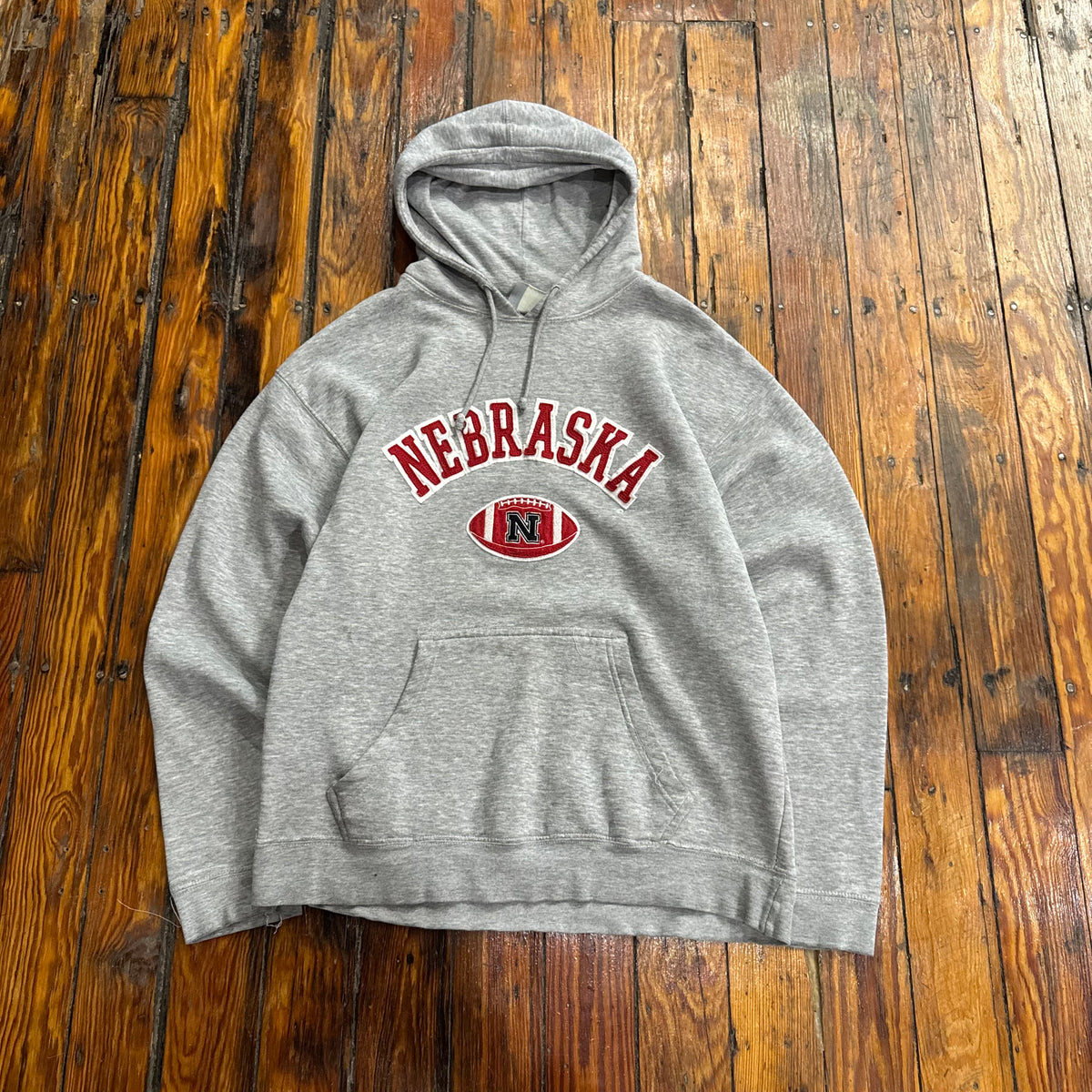 Vintage Nebraska Huskers Hoodie Sz L