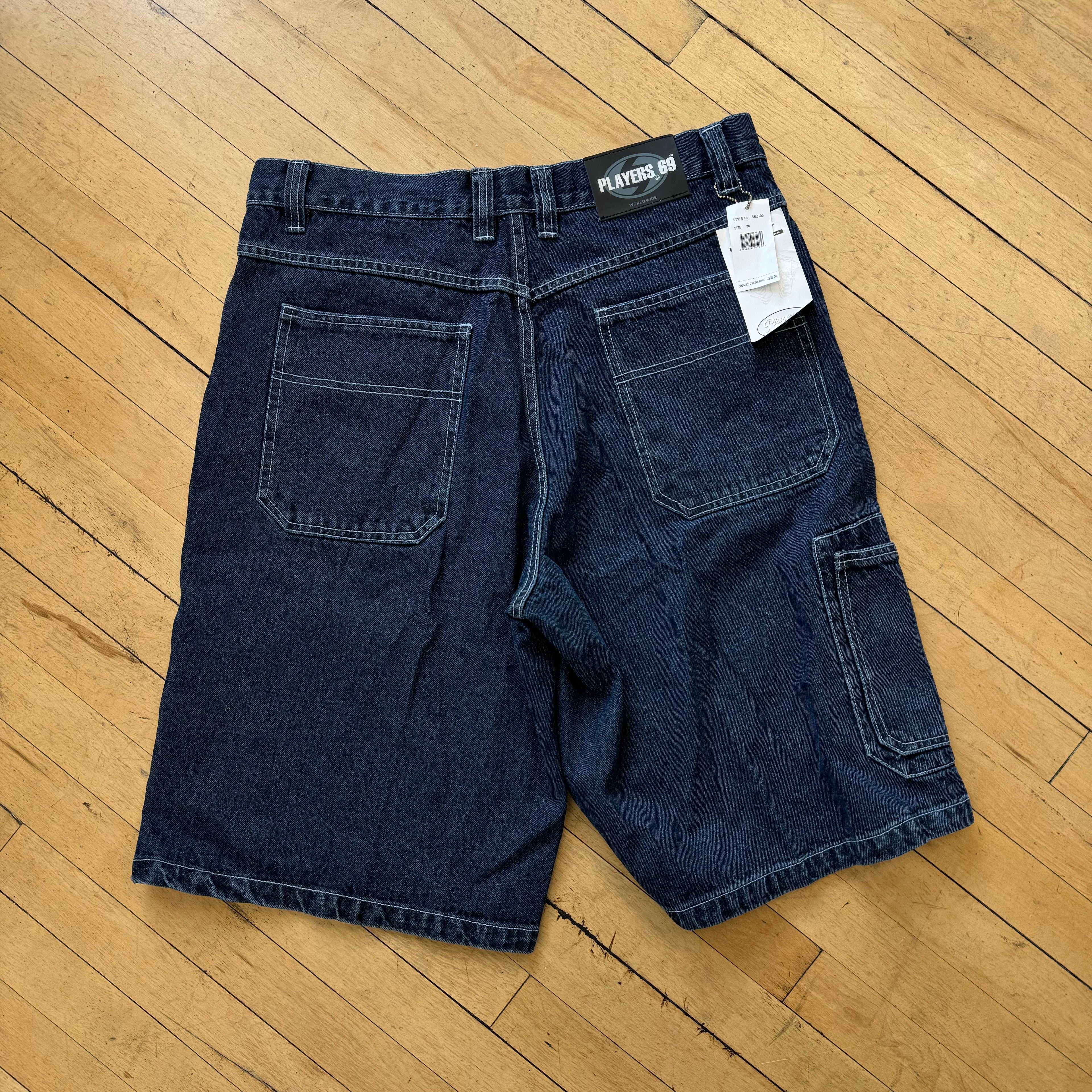 Vintage Player 69 Denim Jorts Sz 36
