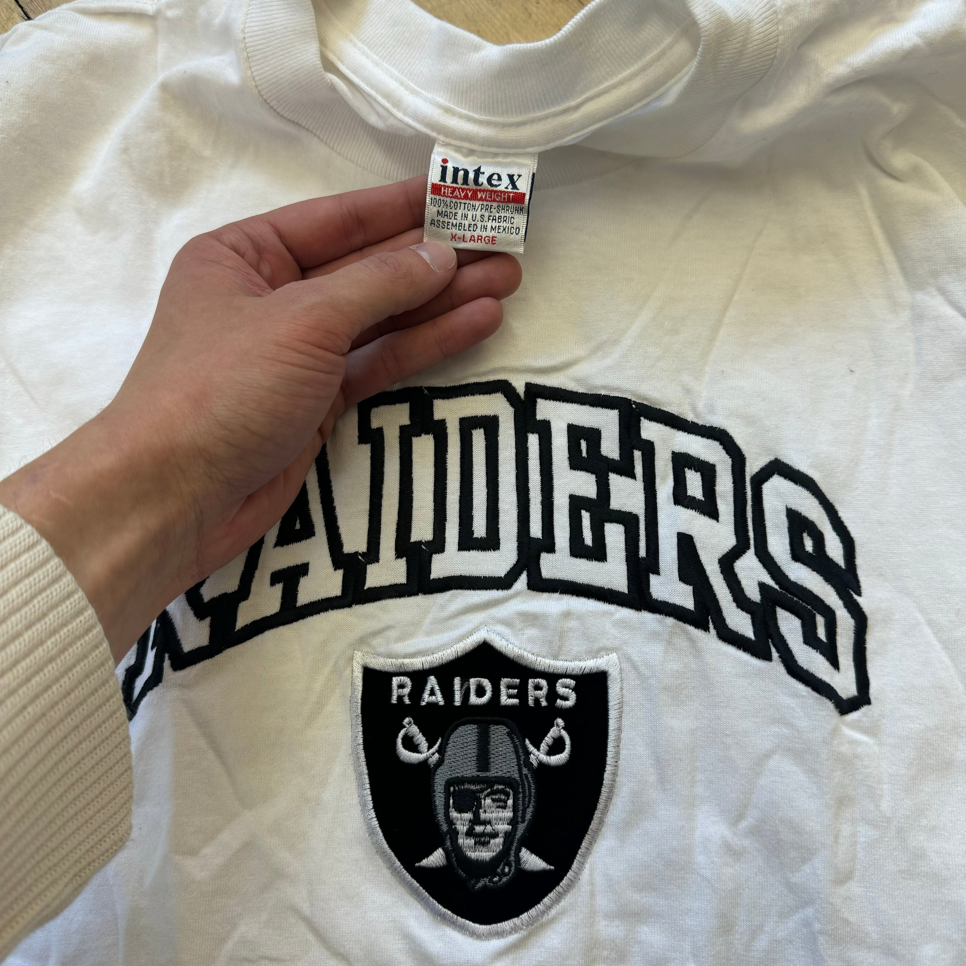 Vintage Raiders SpellOut T-shirt Sz XL