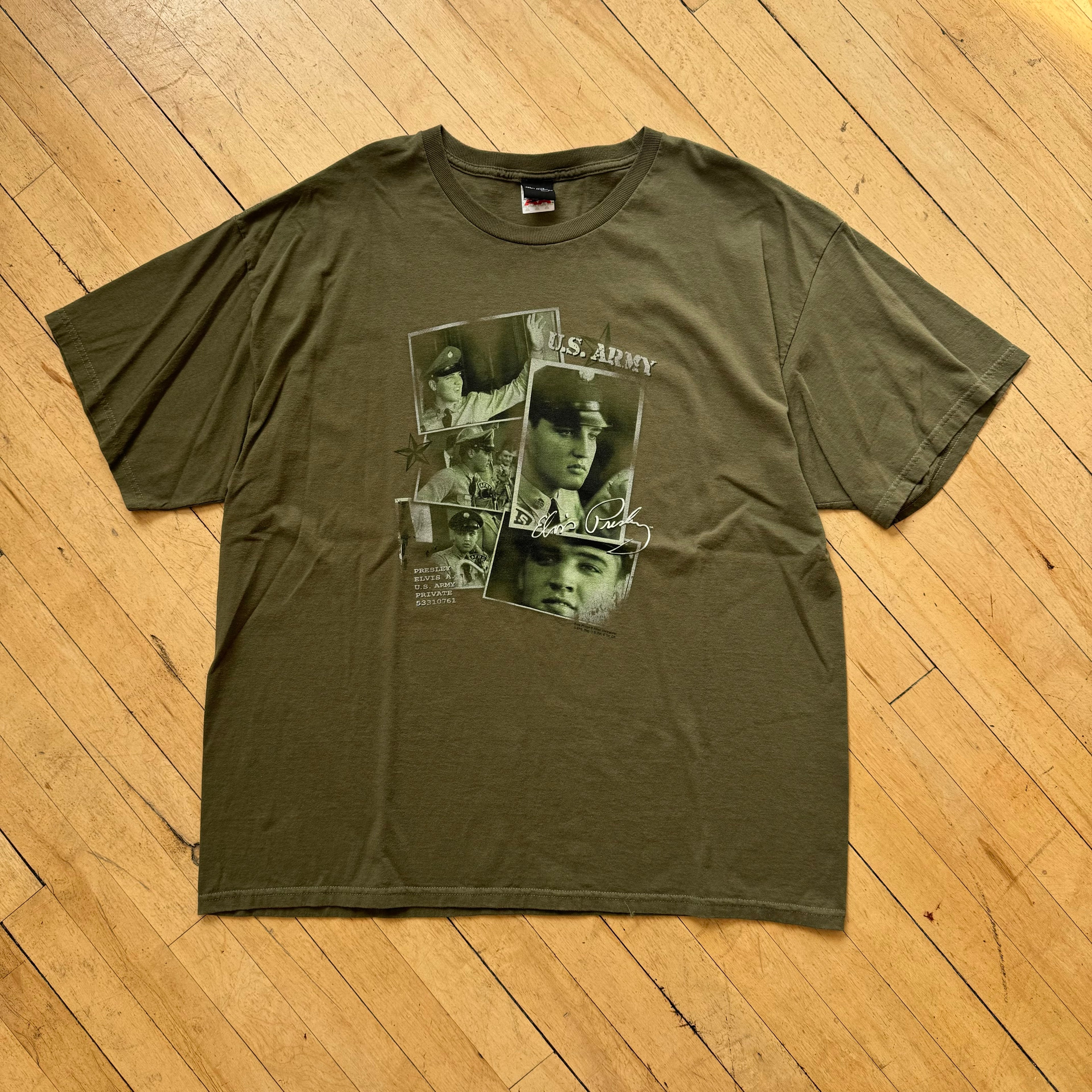 Vintage Elvis Presley Army T-shirt Sz XL