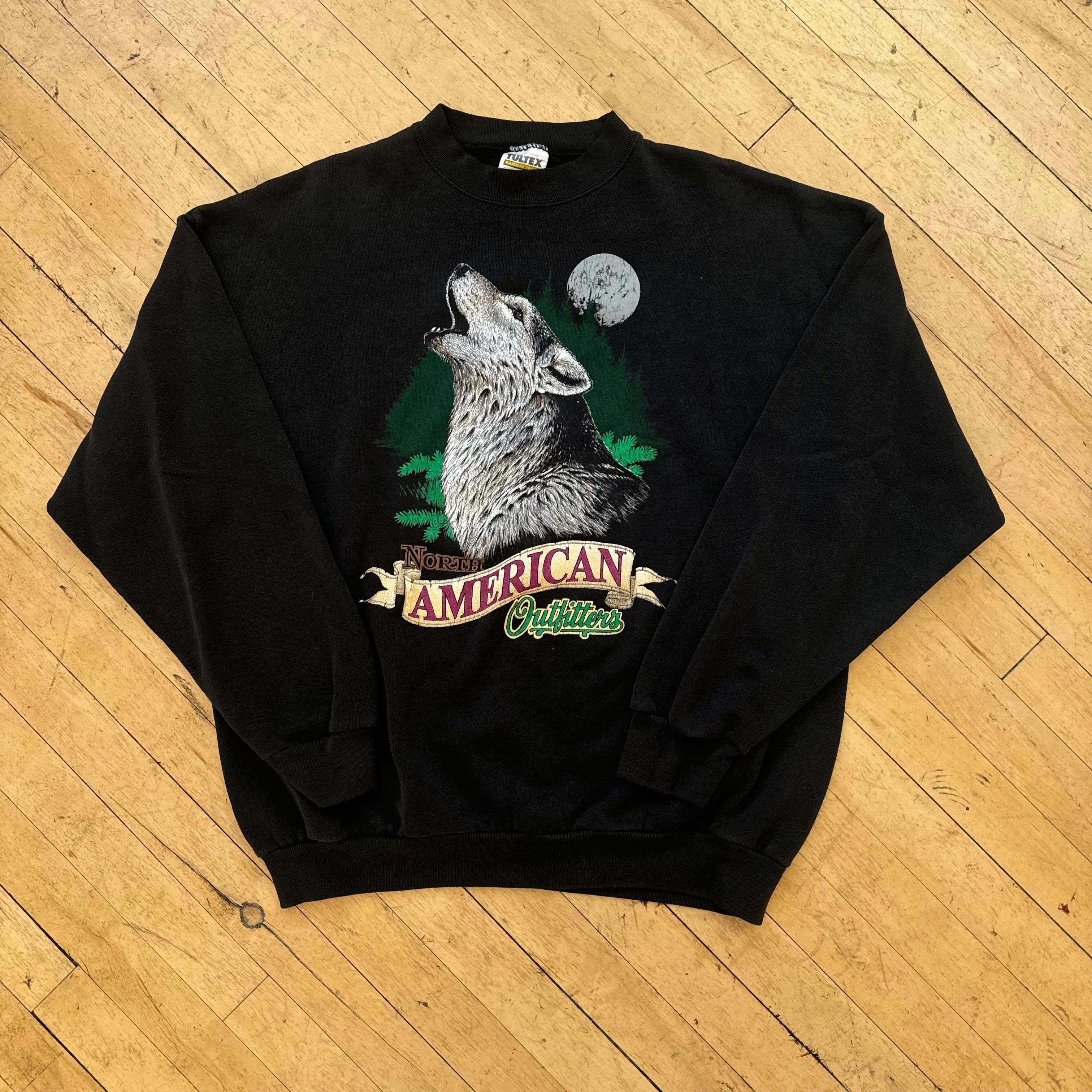 Vintage American Outfitters Wolf Crewneck Sz L