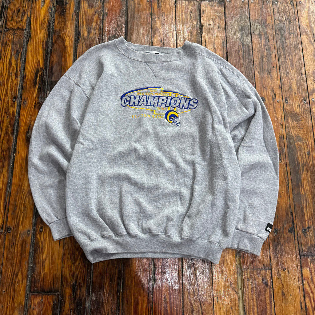 Vintage St Louis Rams Embroidered Crewneck Sz L
