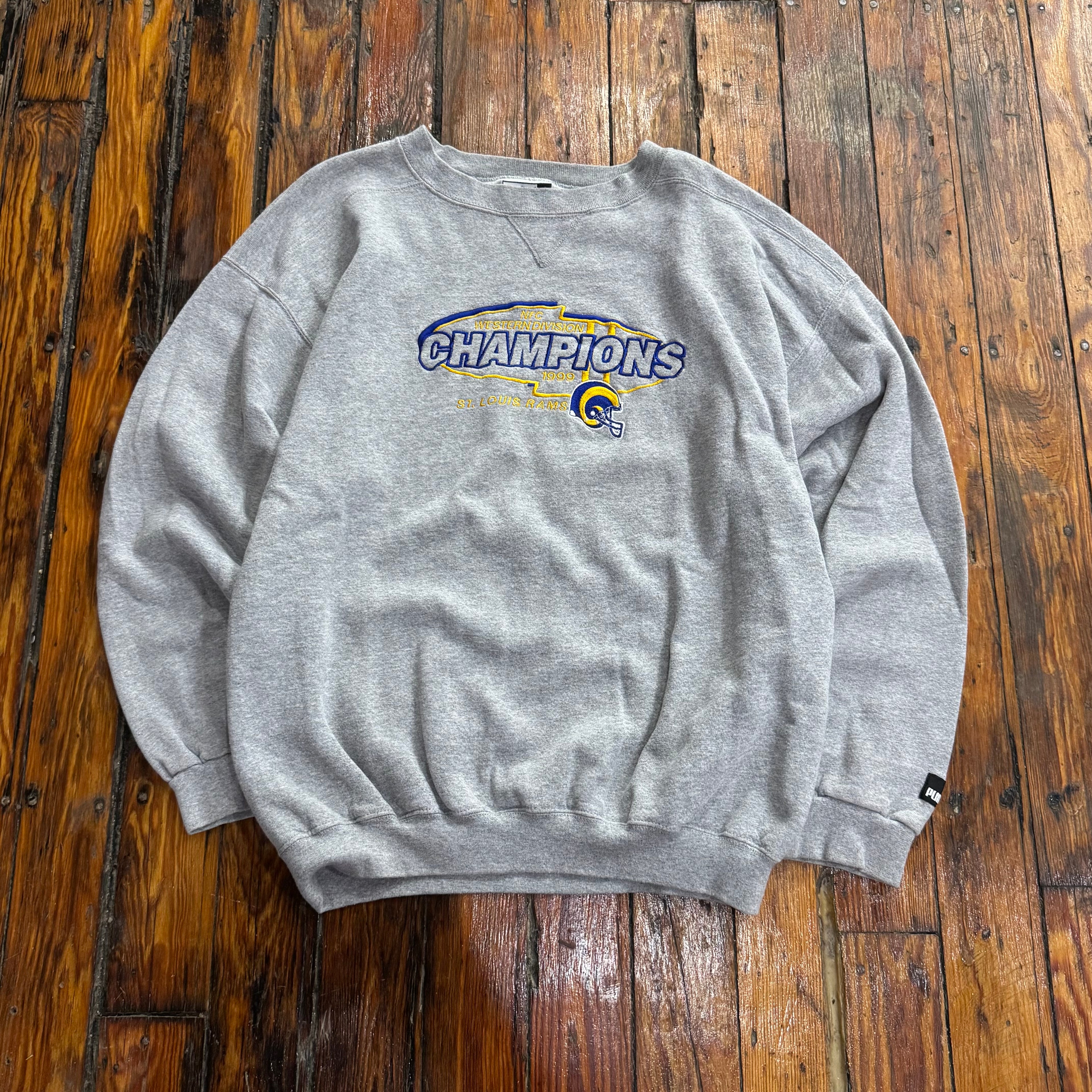 Vintage St Louis Rams Embroidered Crewneck Sz L