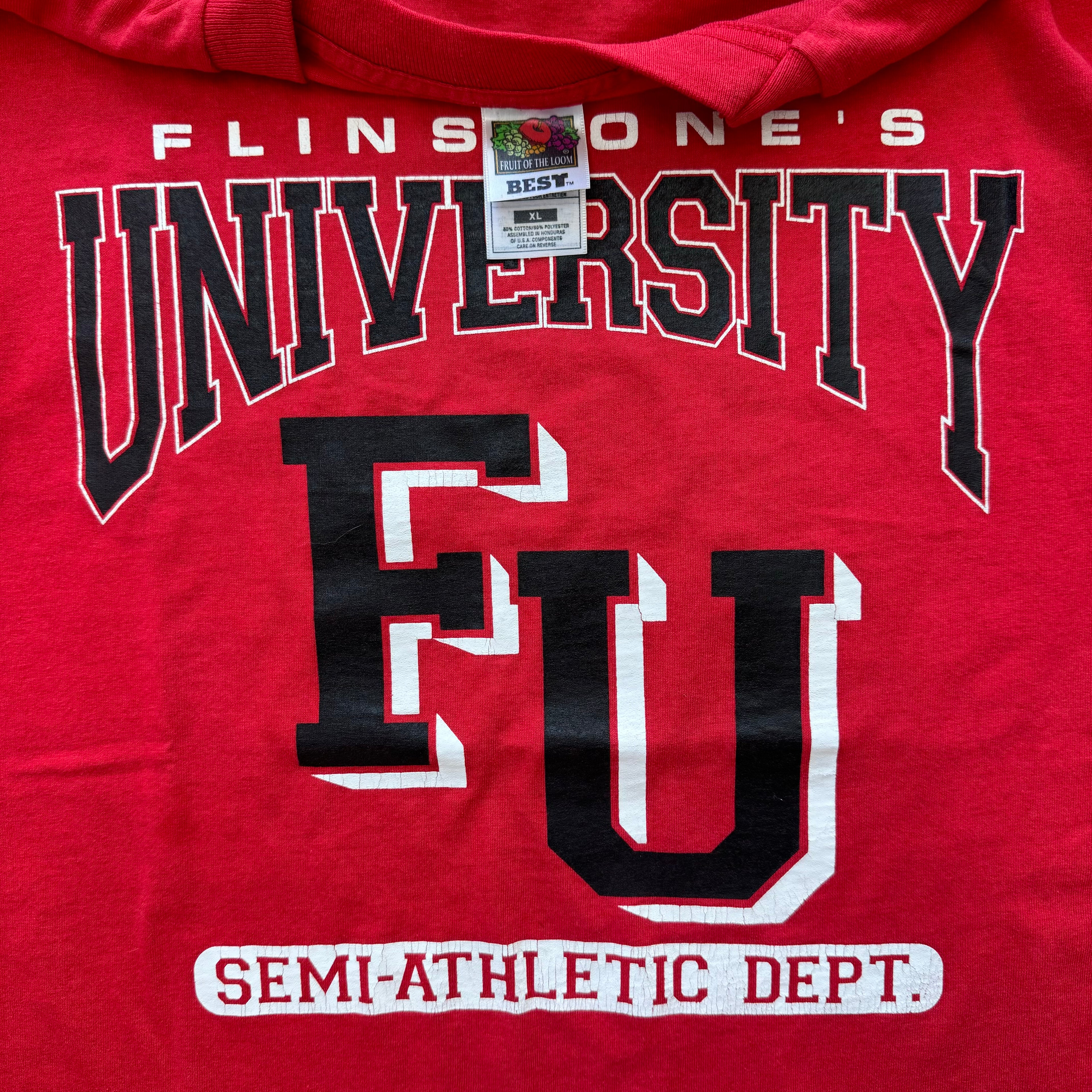 Vintage Flinstones University T-shirt Sz XL