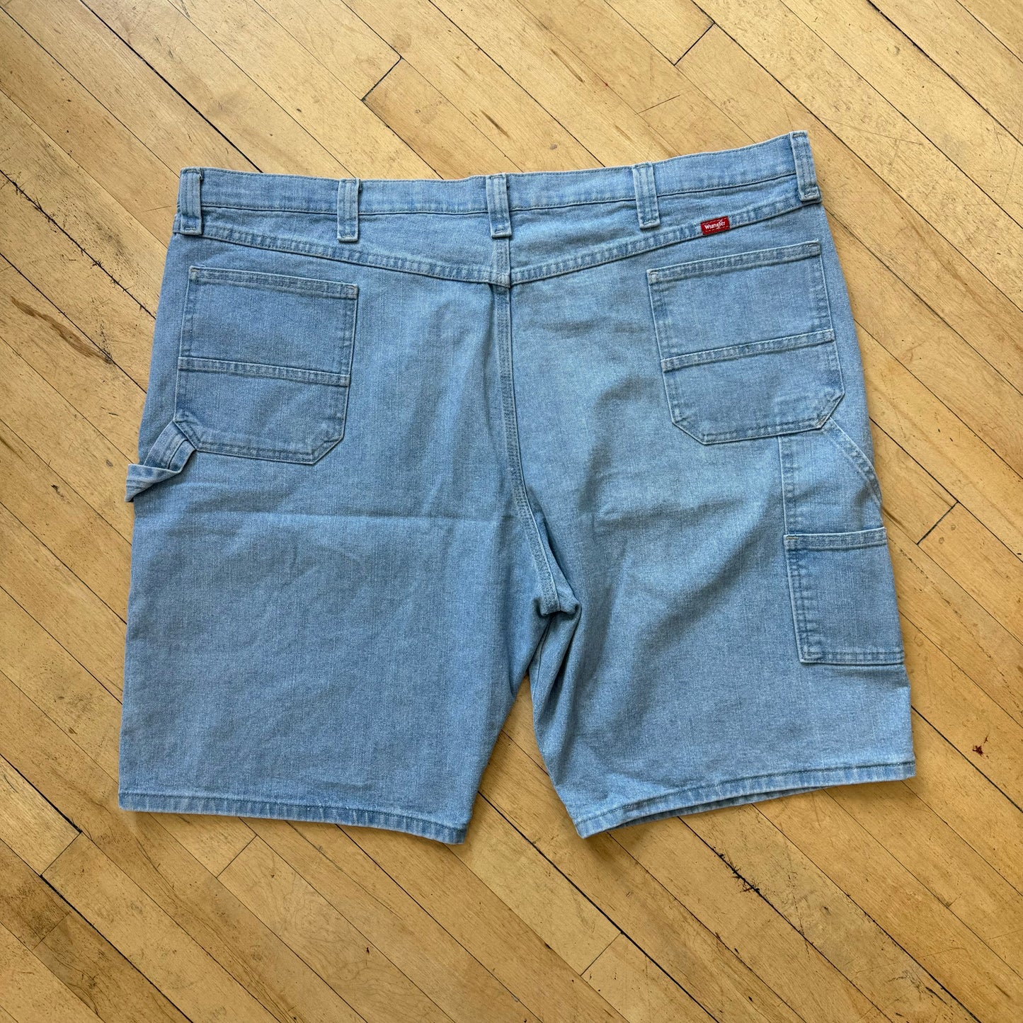 Vintage Light Wash Wrangler Cargo Denim Shorts Sz 48