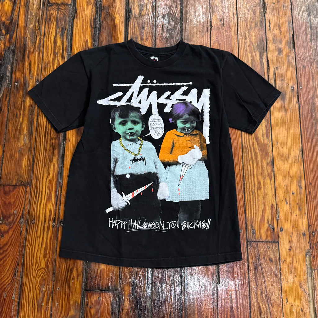 Vintage Stussy Halloween T-shirt Sz M