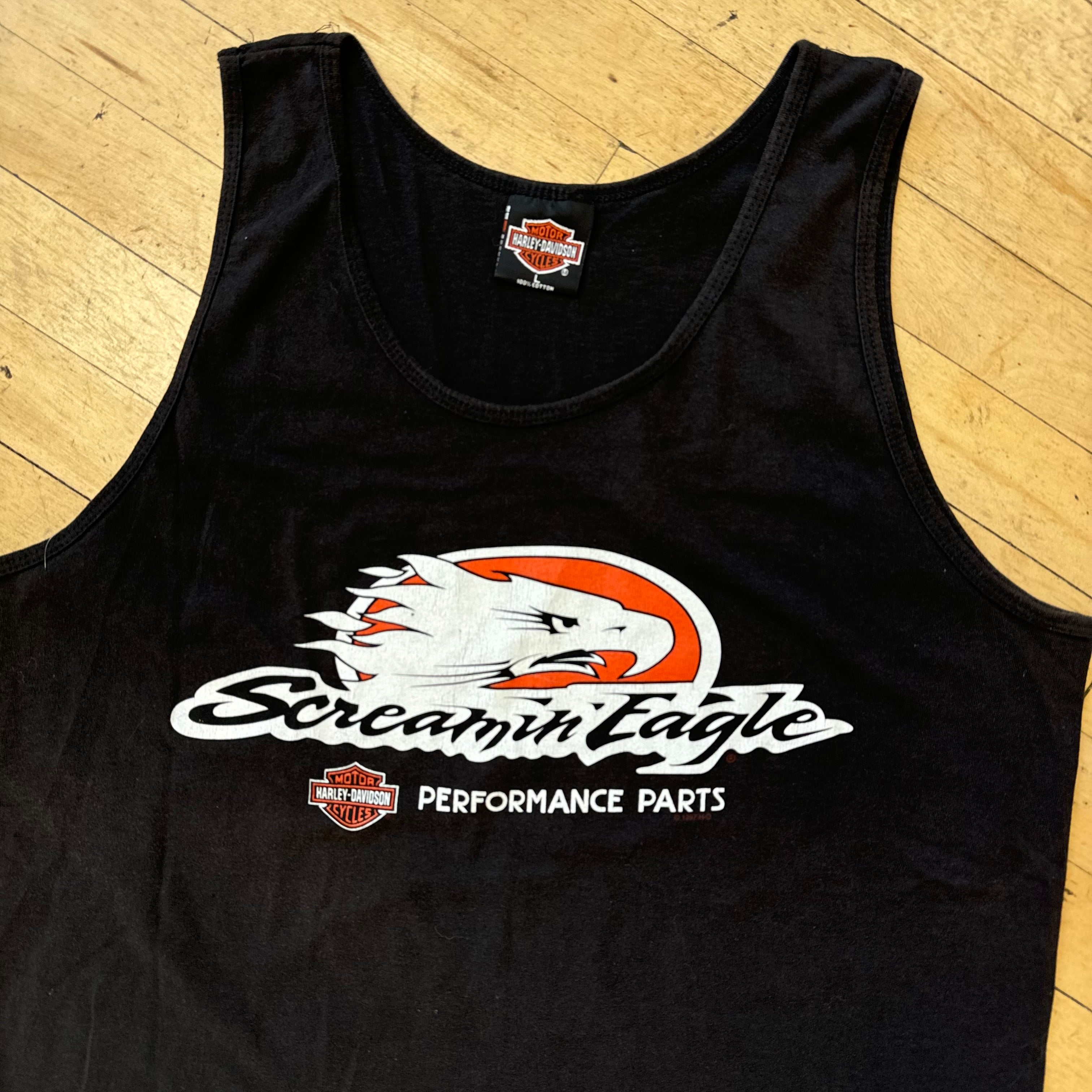 Vintage Harley Davidson Screaming Eagle Tank Top T-shirt Sz L