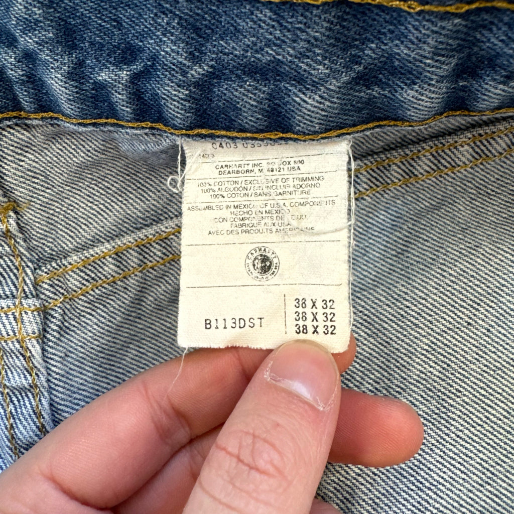 Vintage Carhartt Denim Jeans Sz 38x32