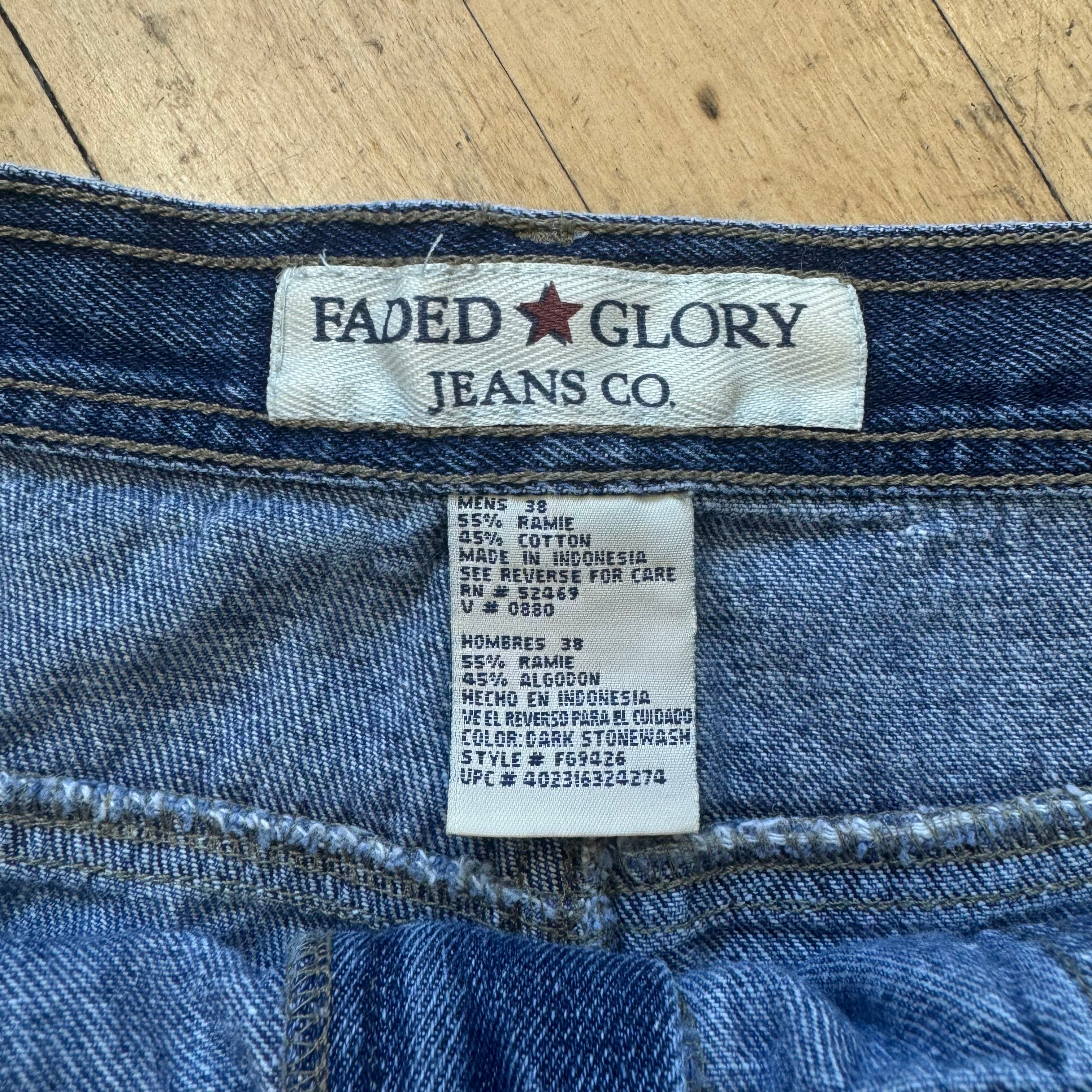 Vintage Faded Glory Jean Shorts Sz 38