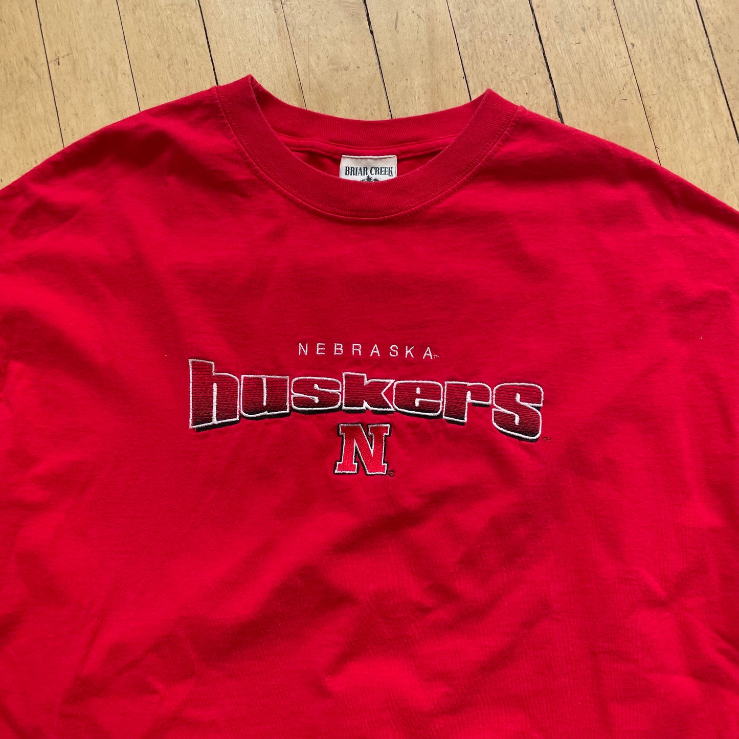 Vintage Nebraska Huskers SpellOut T-shirt Sz L