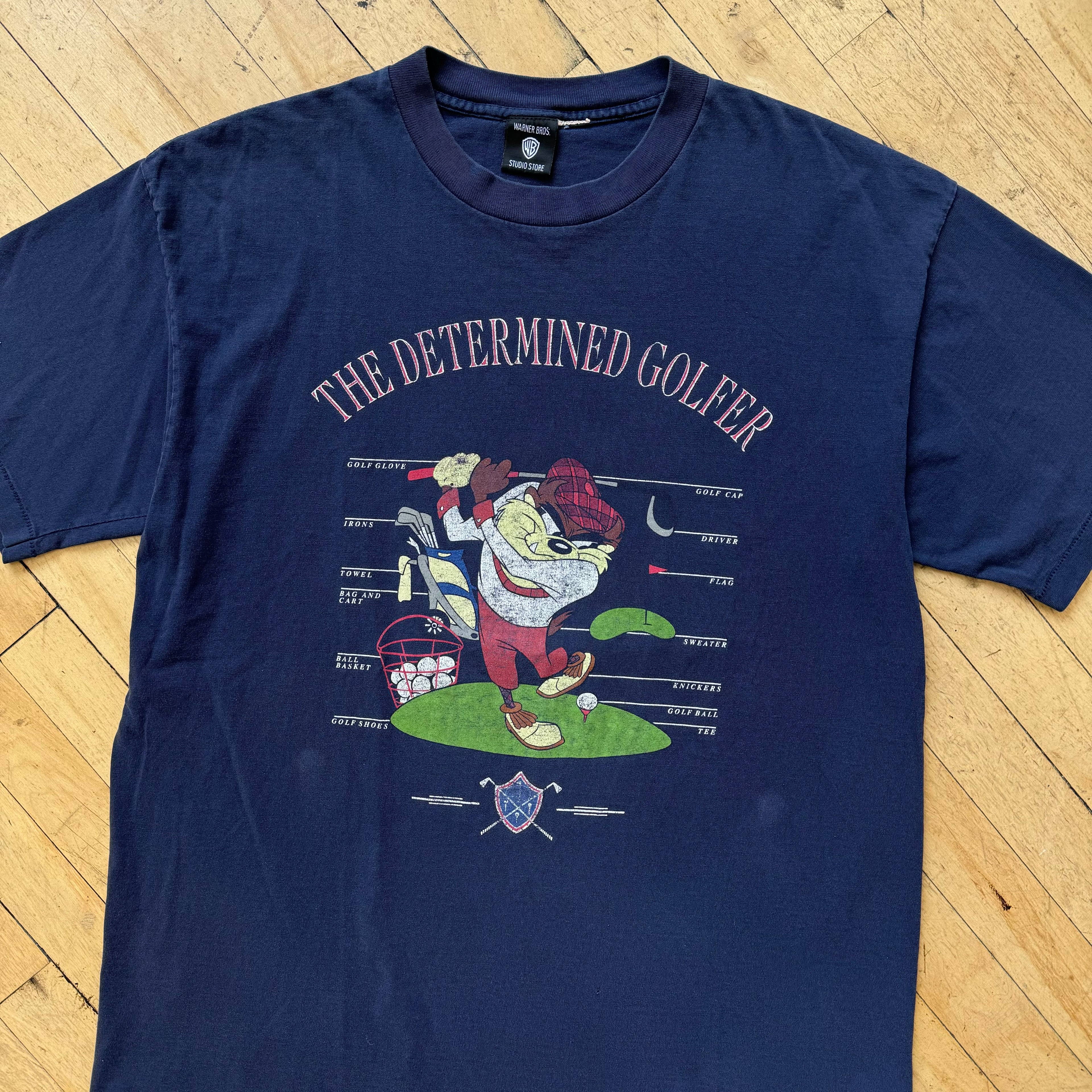 Vintage Determined Golfer Taz T-shirt Sz XL