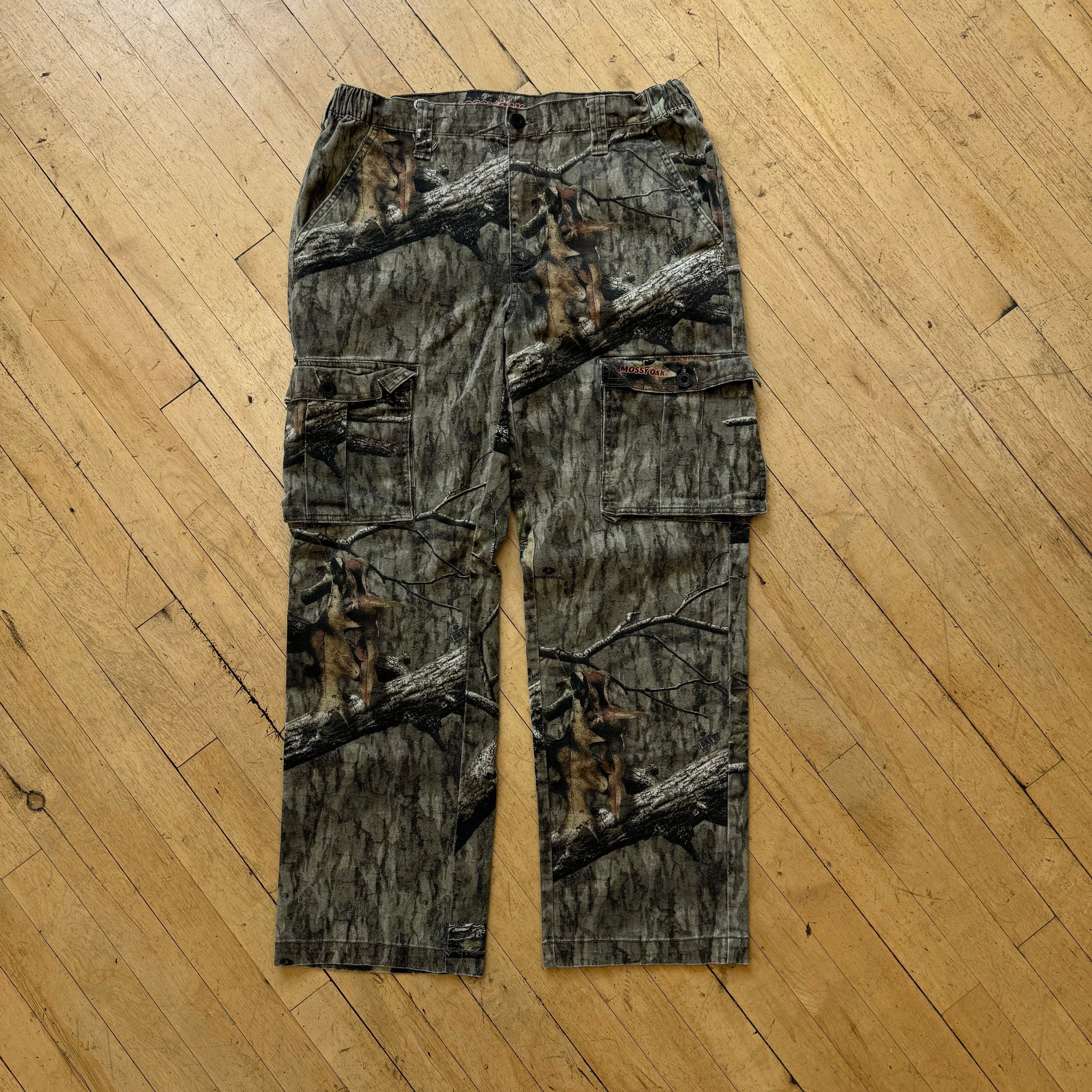Y2K Camo Cargo Mossy Oak Kahki Pants Sz 32