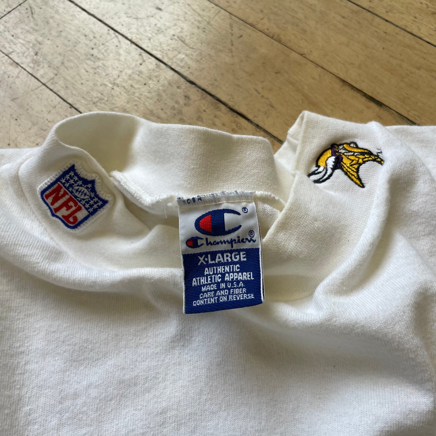 90s Champion Vikings NFL Long sleeve T-shirt Sz XL