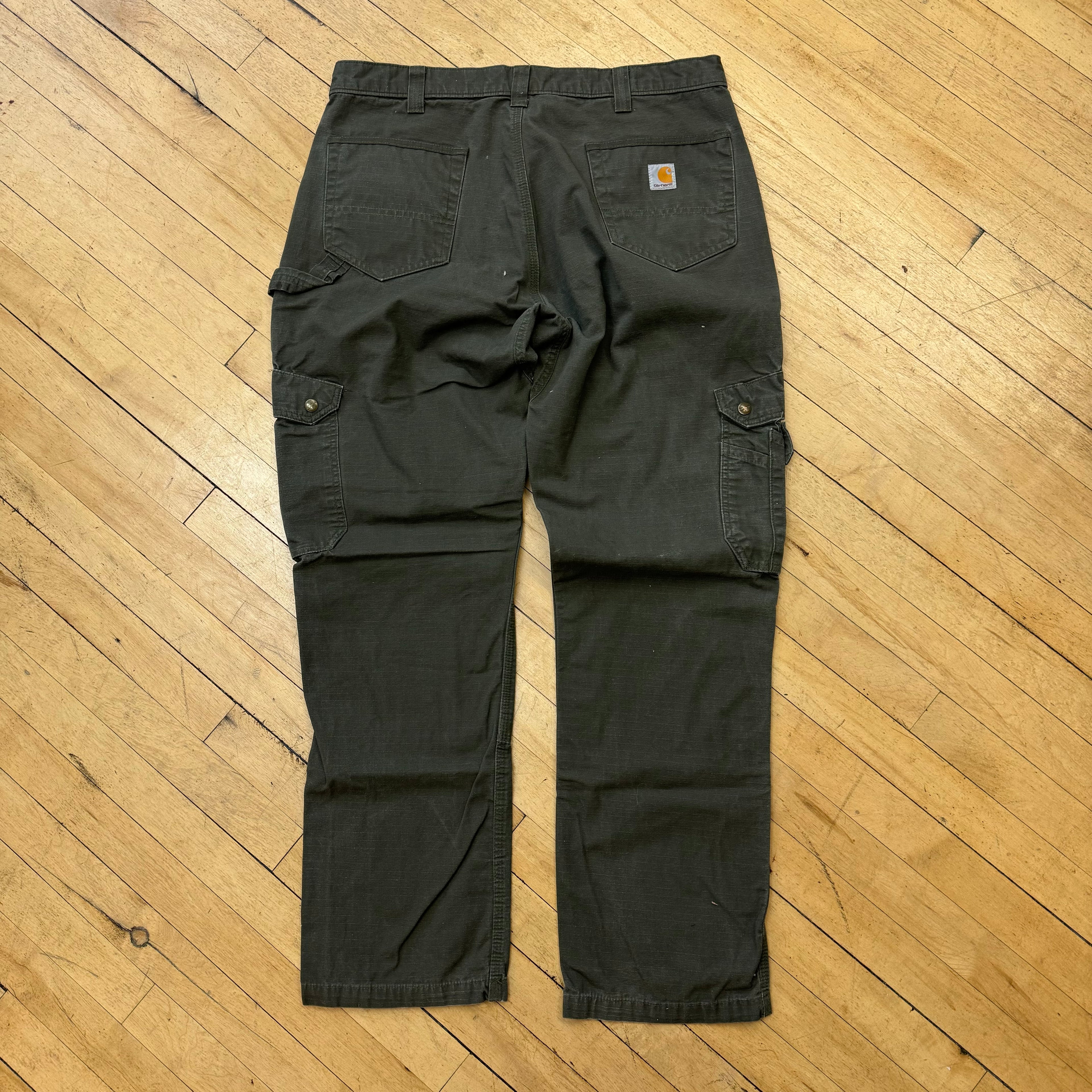 Y2K Olive Carhartt Cargo Kahki Pants Sz 38x34