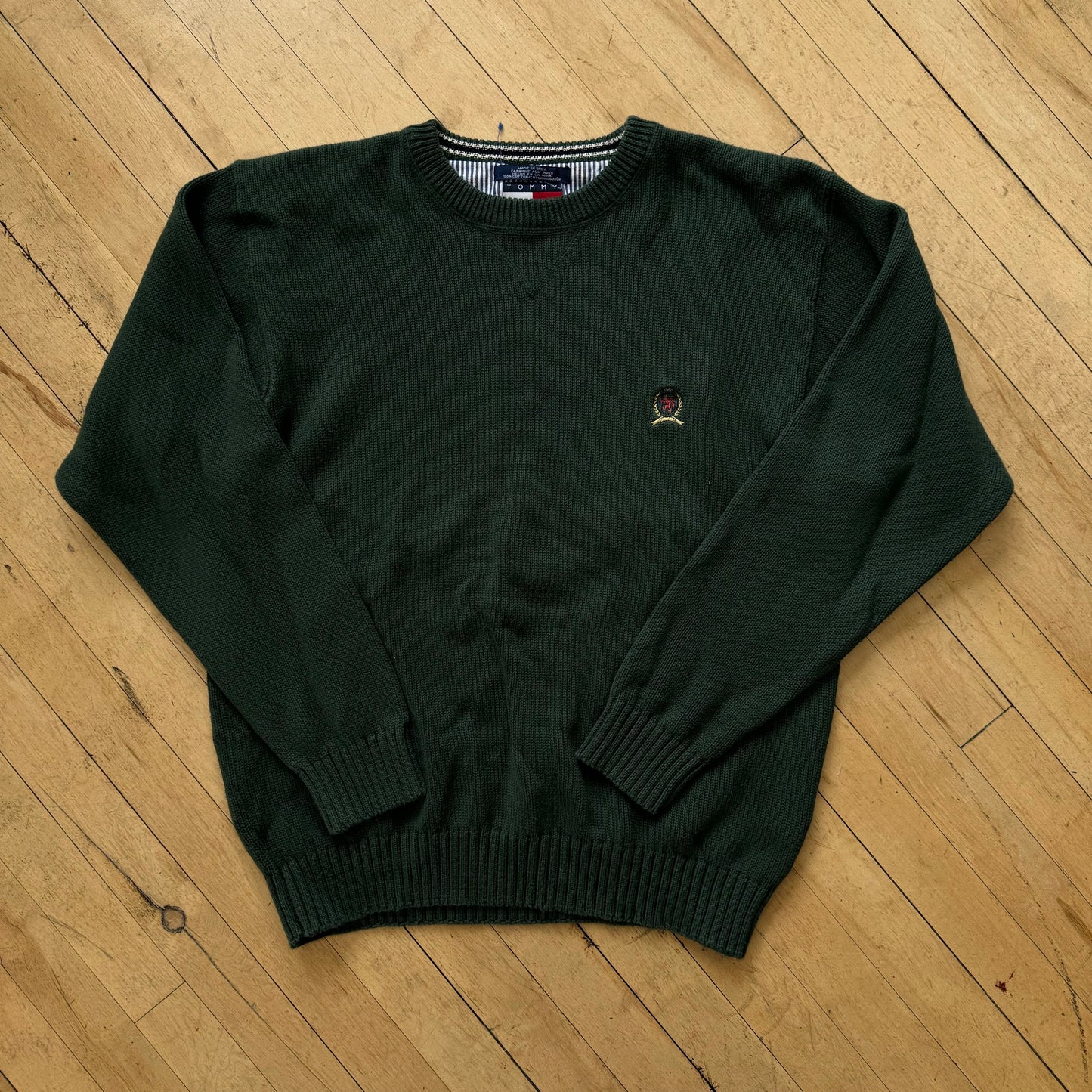 Vintage Tommy Hilfiger Forest Green Sweater Sz XL