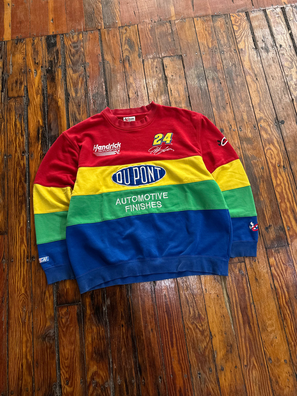 Vintage NASCAR Du Point CrewNeck Sz L