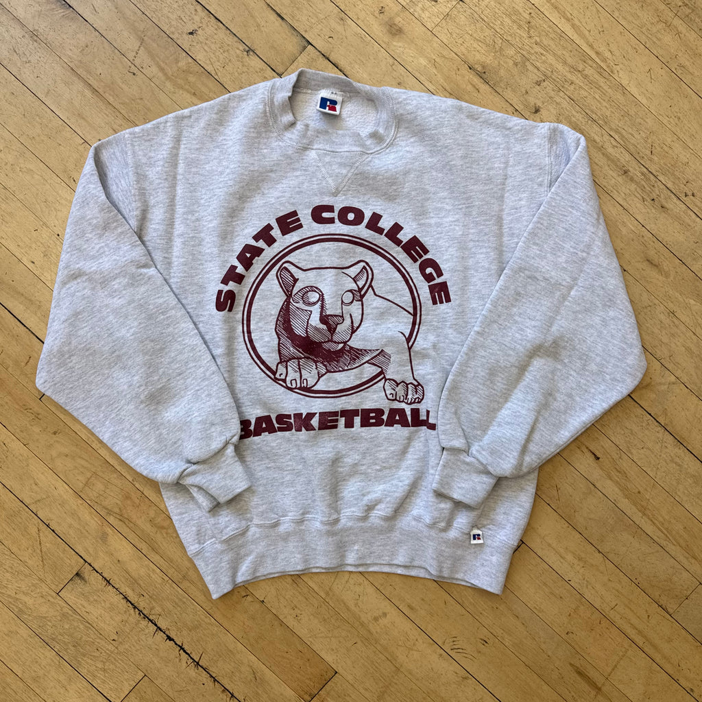Vintage State College Basketball CrewNeck Sz M