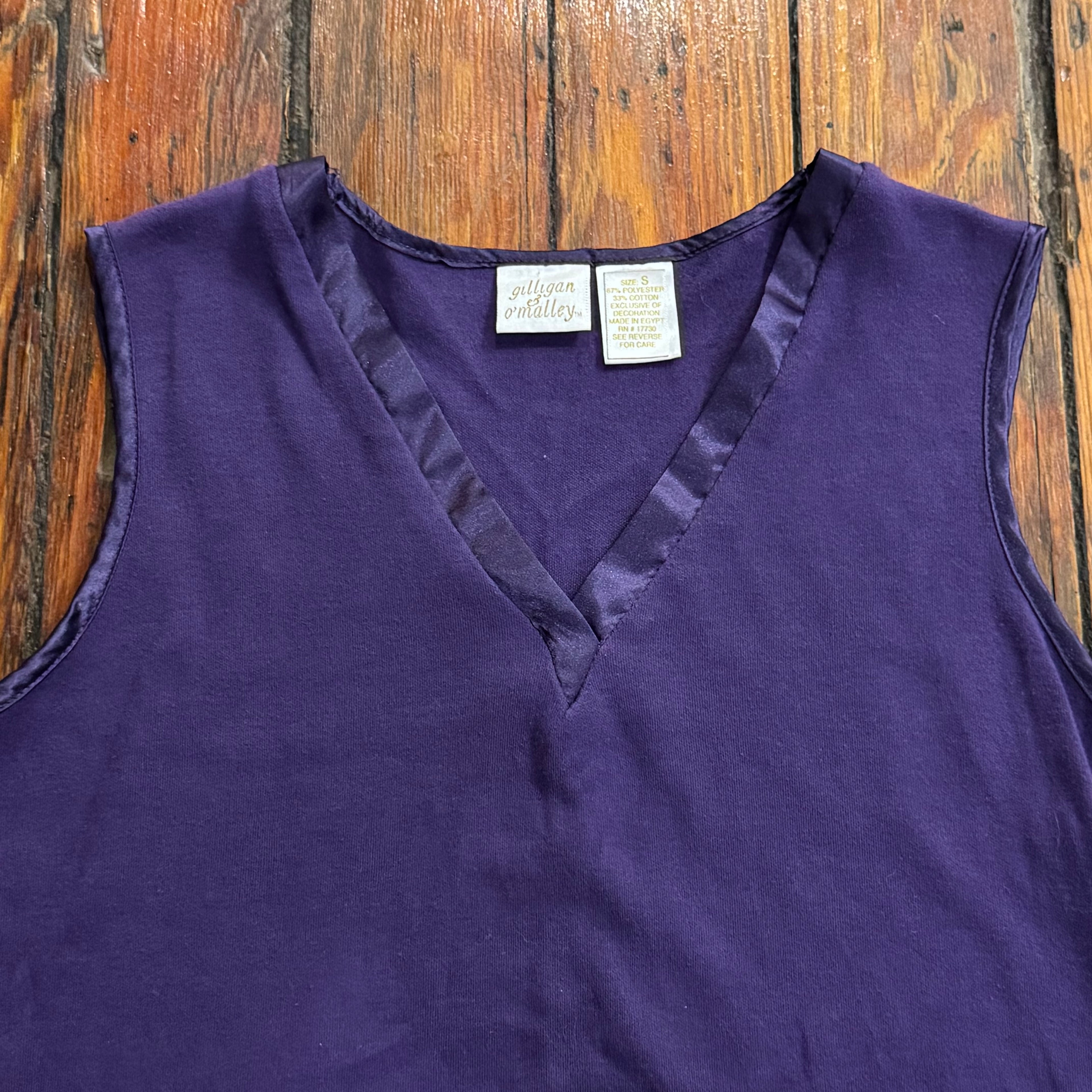 Vintage Gilligan & O’Malley Purple TankTop Sz S