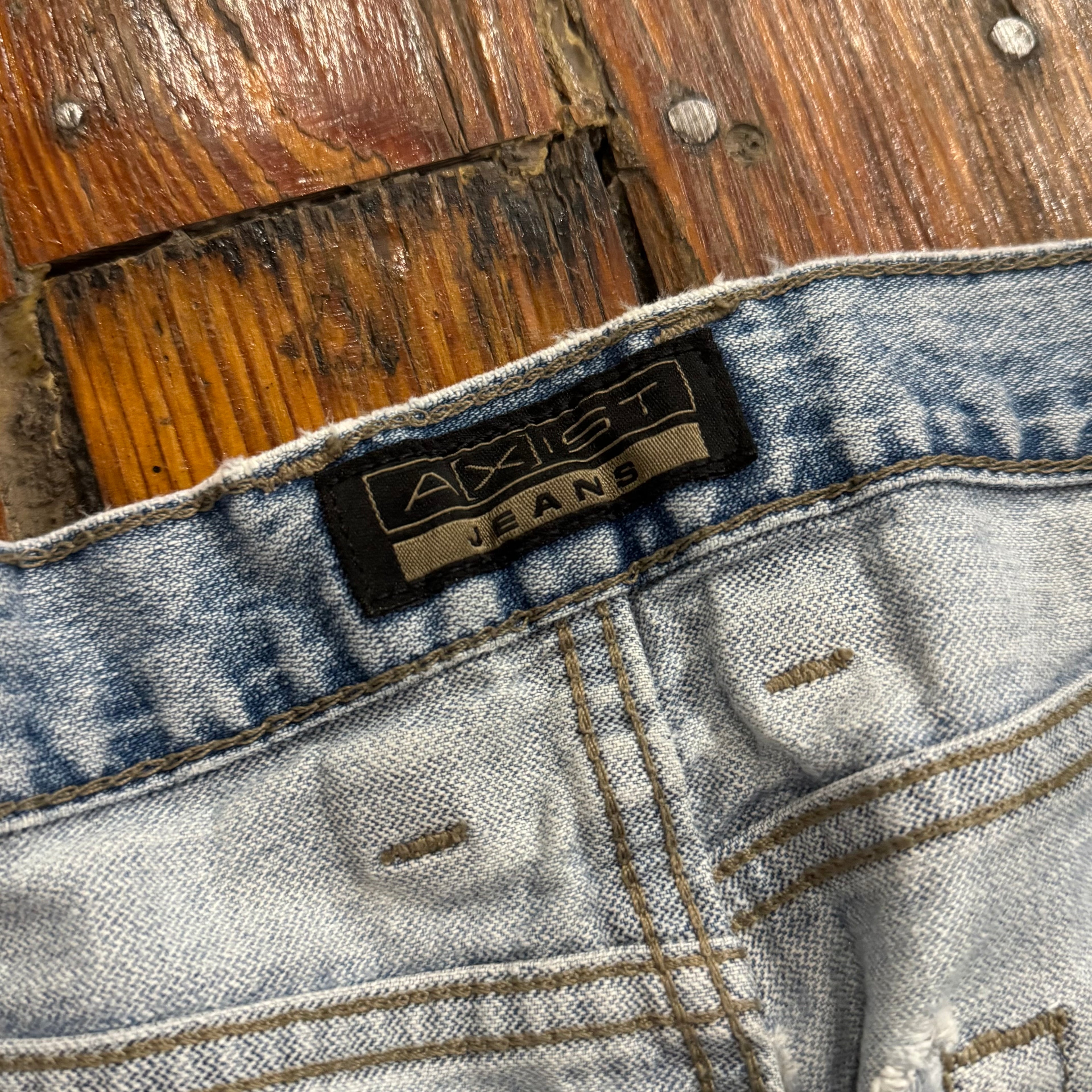 Y2K AXIST Light Wash Denim Jeans Sz 36x34